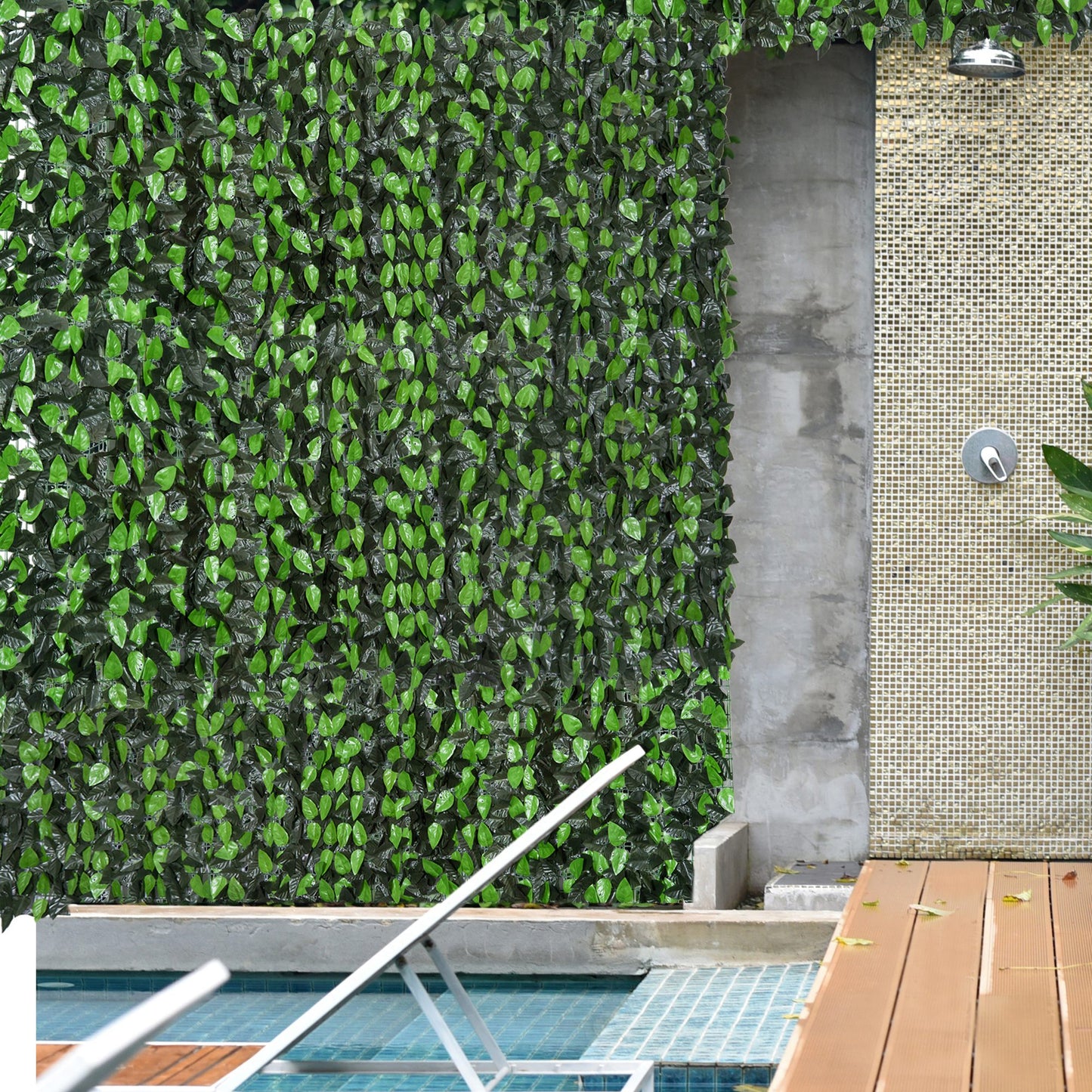 Artificial Leaf Hedge Screen Privacy Fence Panel