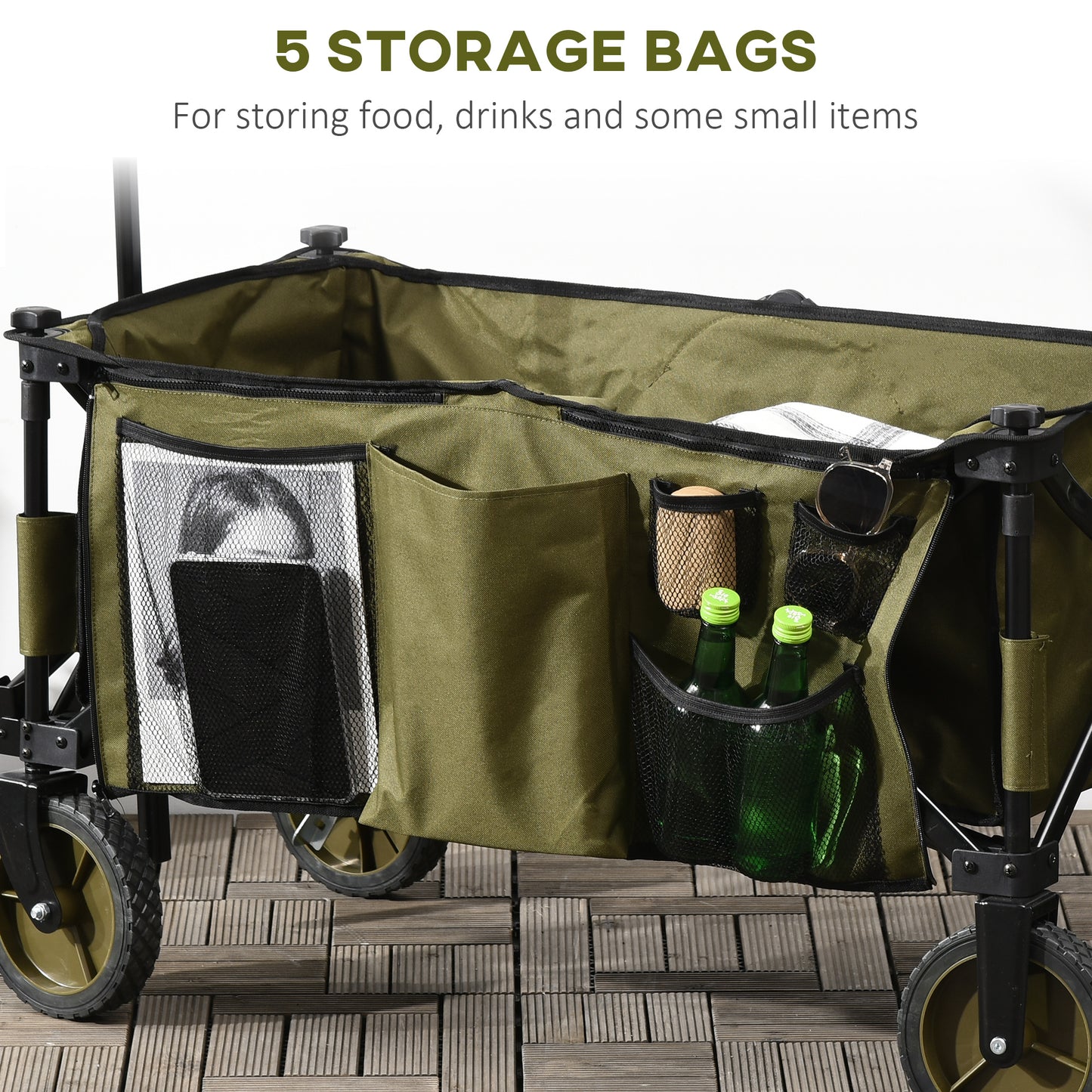 Folding Garden Trolley, Cargo Trailer on Wheels