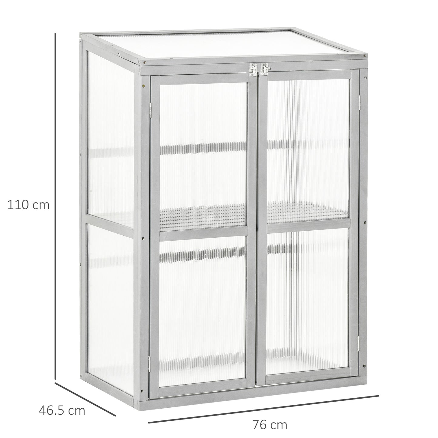 Wooden Cold Frame Greenhouse Polycarbonate Garden Grow House