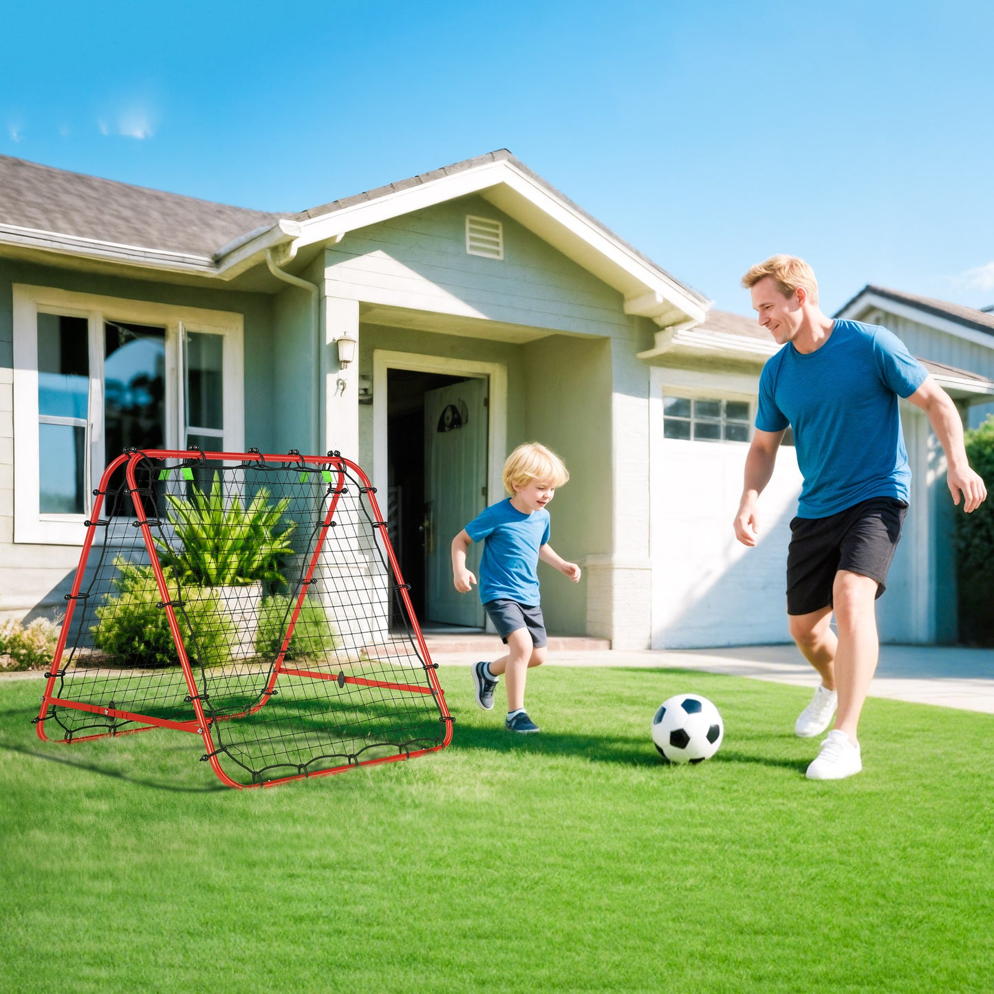 Double Sided Football Rebounder Net