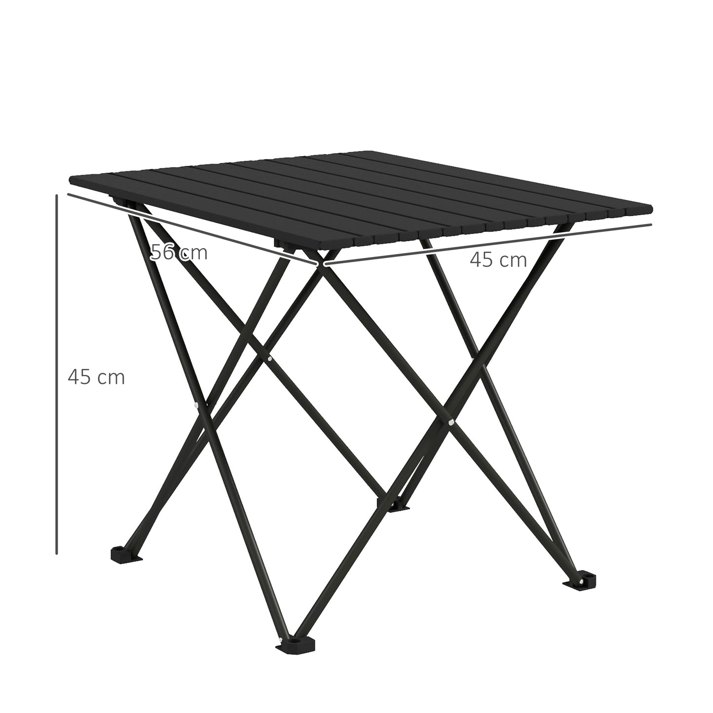 Folding Camping Table, Lightweight Metal Picnic Table with Carry Bag