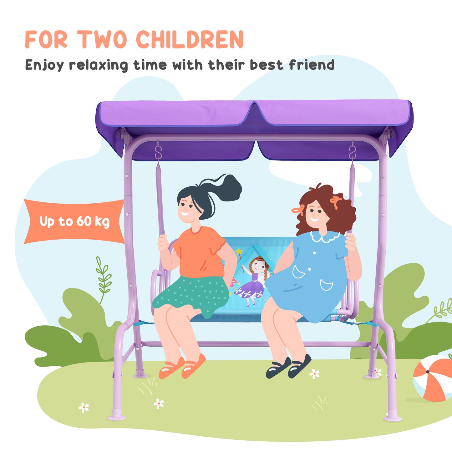 Two Seater Kids Garden Swing
