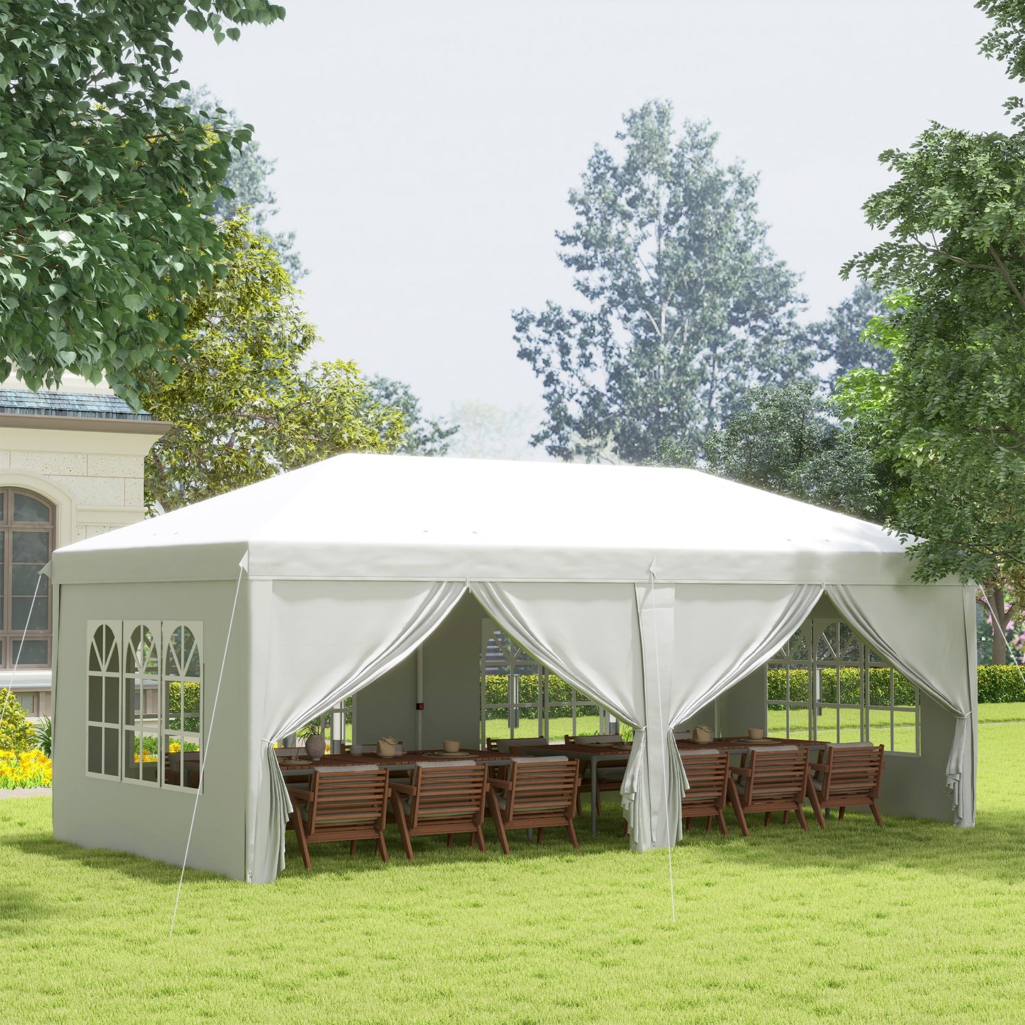 3 x 6 m Garden Pop Up Gazebo, Wedding Party Tent Marquee