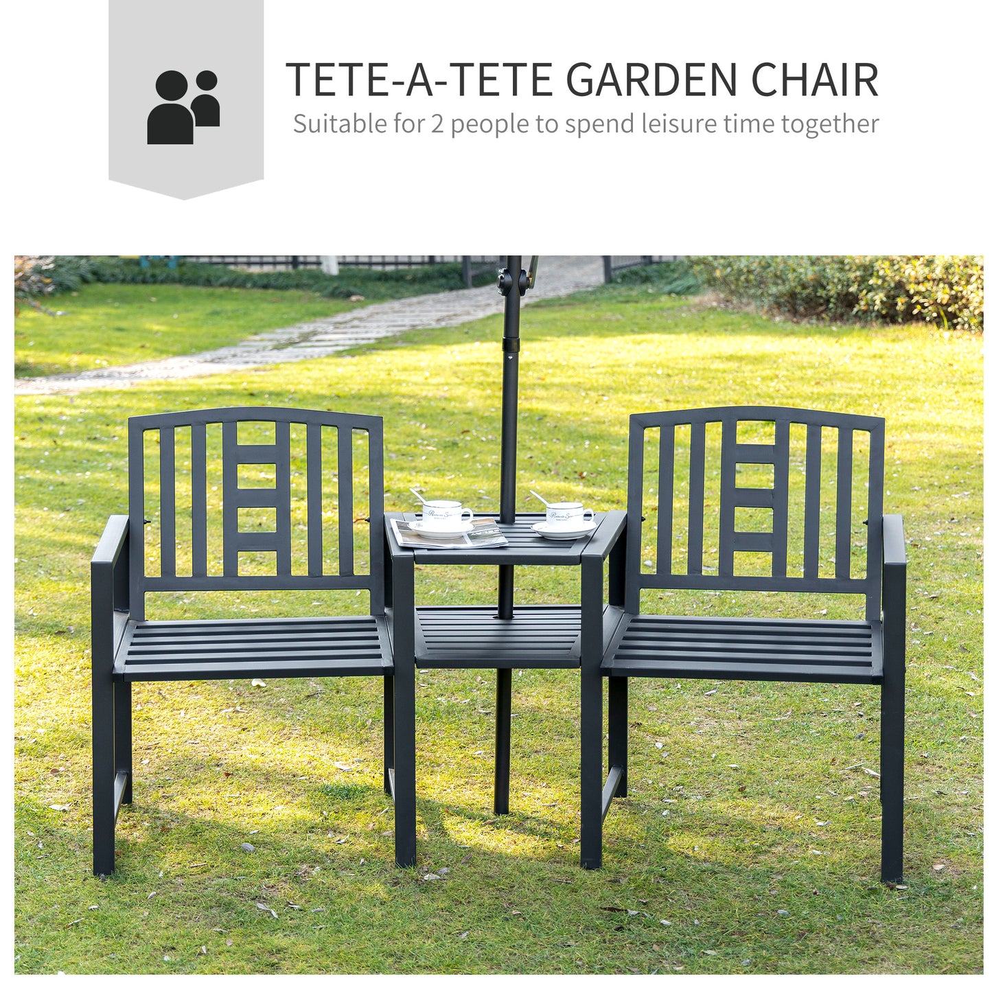 2 Seat Garden Chair Bench Loveseats Jack