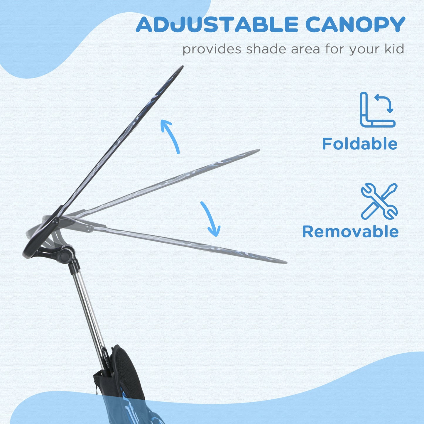 6 in 1 Tricycle for Kids with 5-point harness straps, Removable Canopy (1)