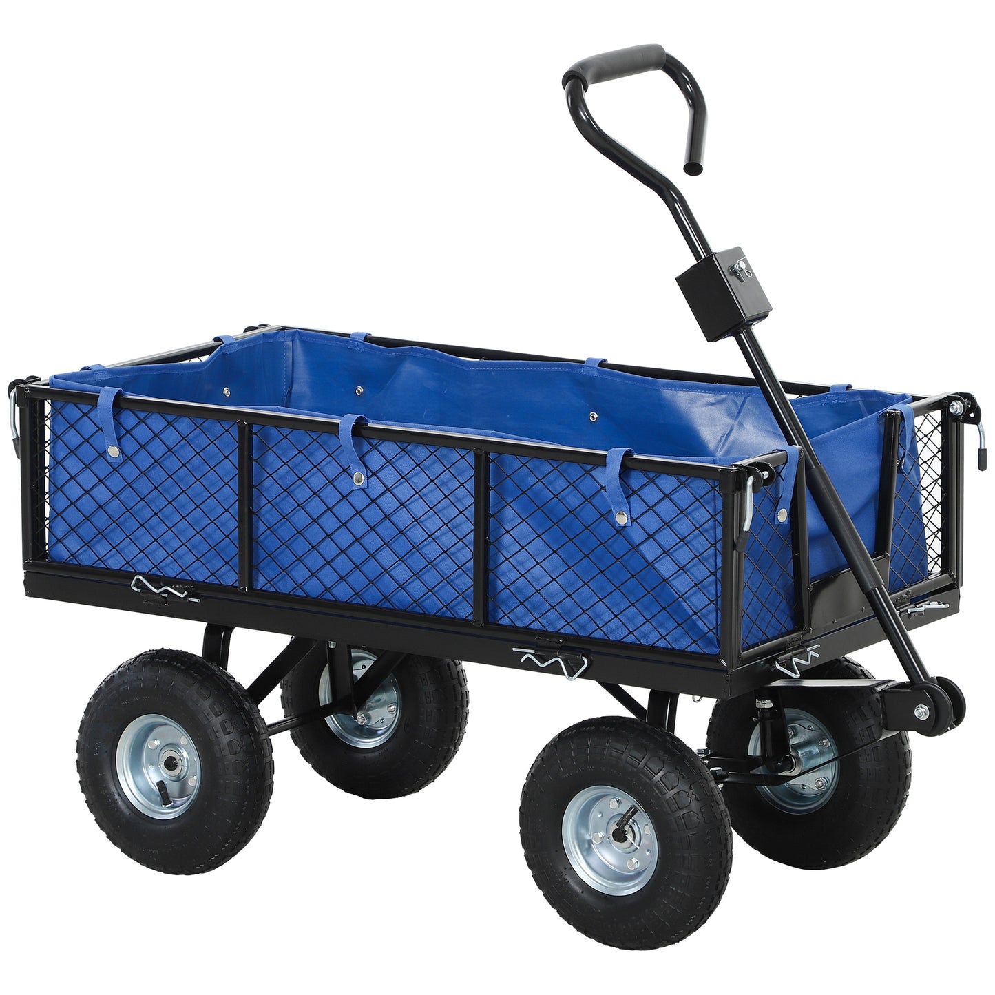 114L Steel Frame Garden Cart Trolley