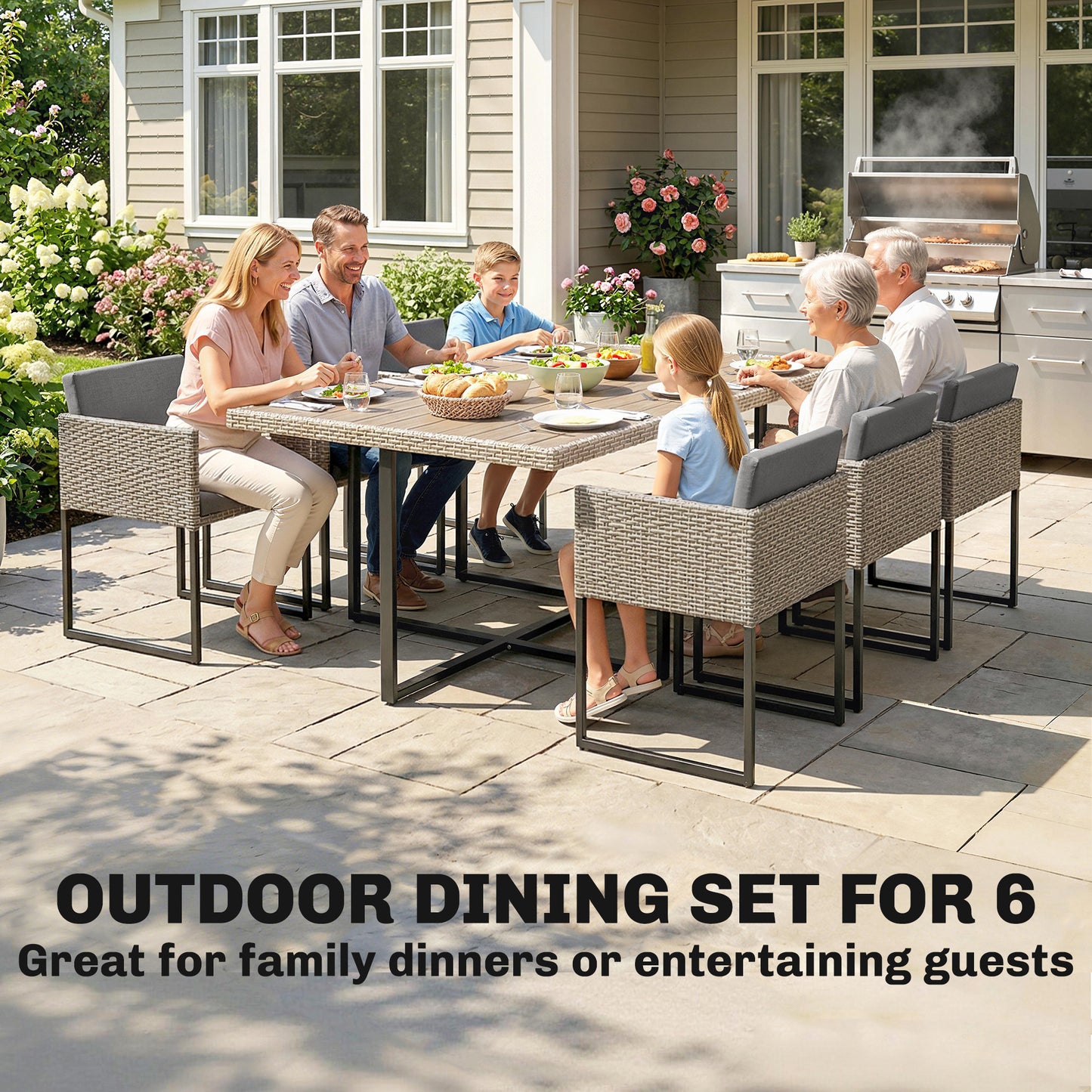7 Piece Rattan Garden Furniture Set (1)