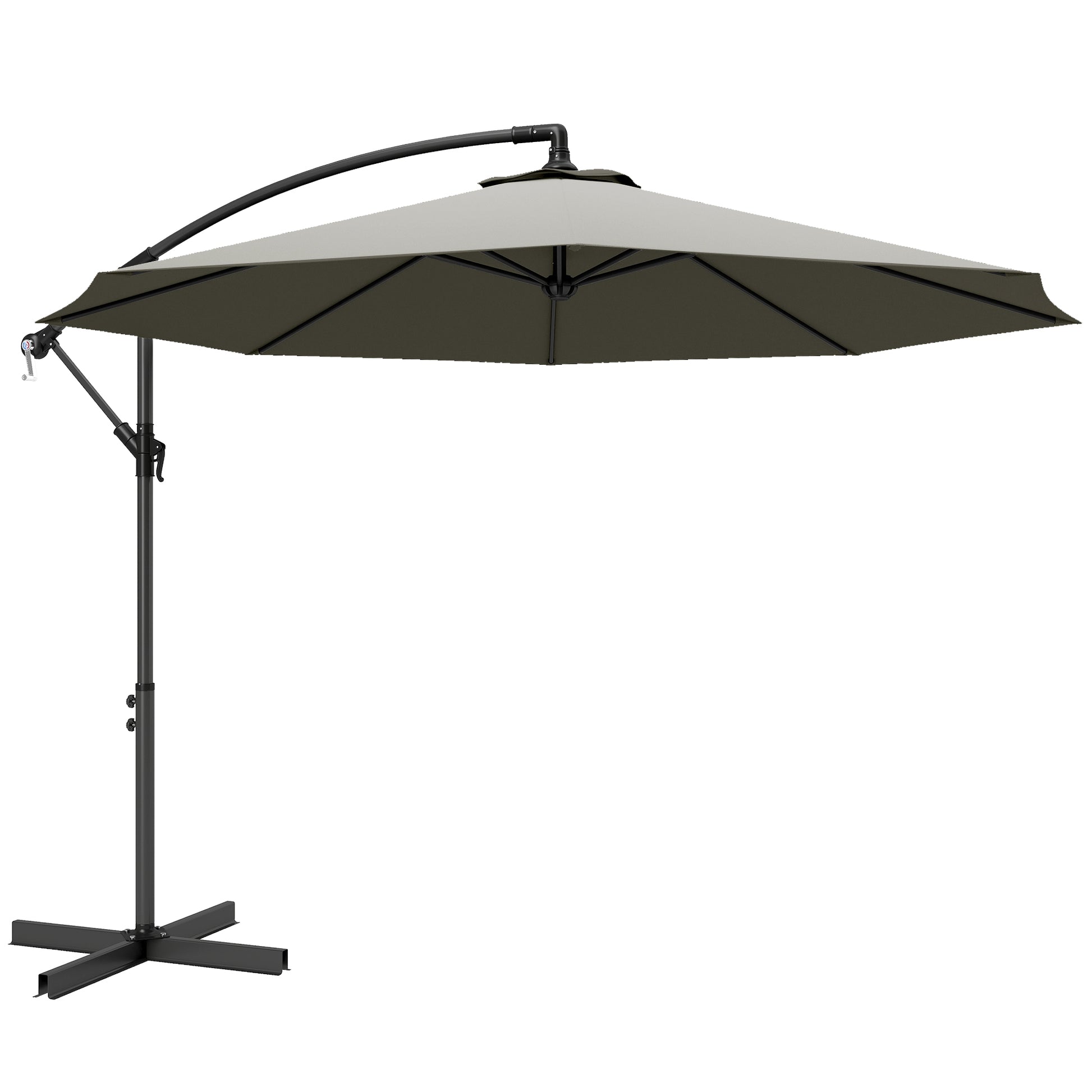 3m Overhanging Cantilever Parasol, with Cross Base (2)