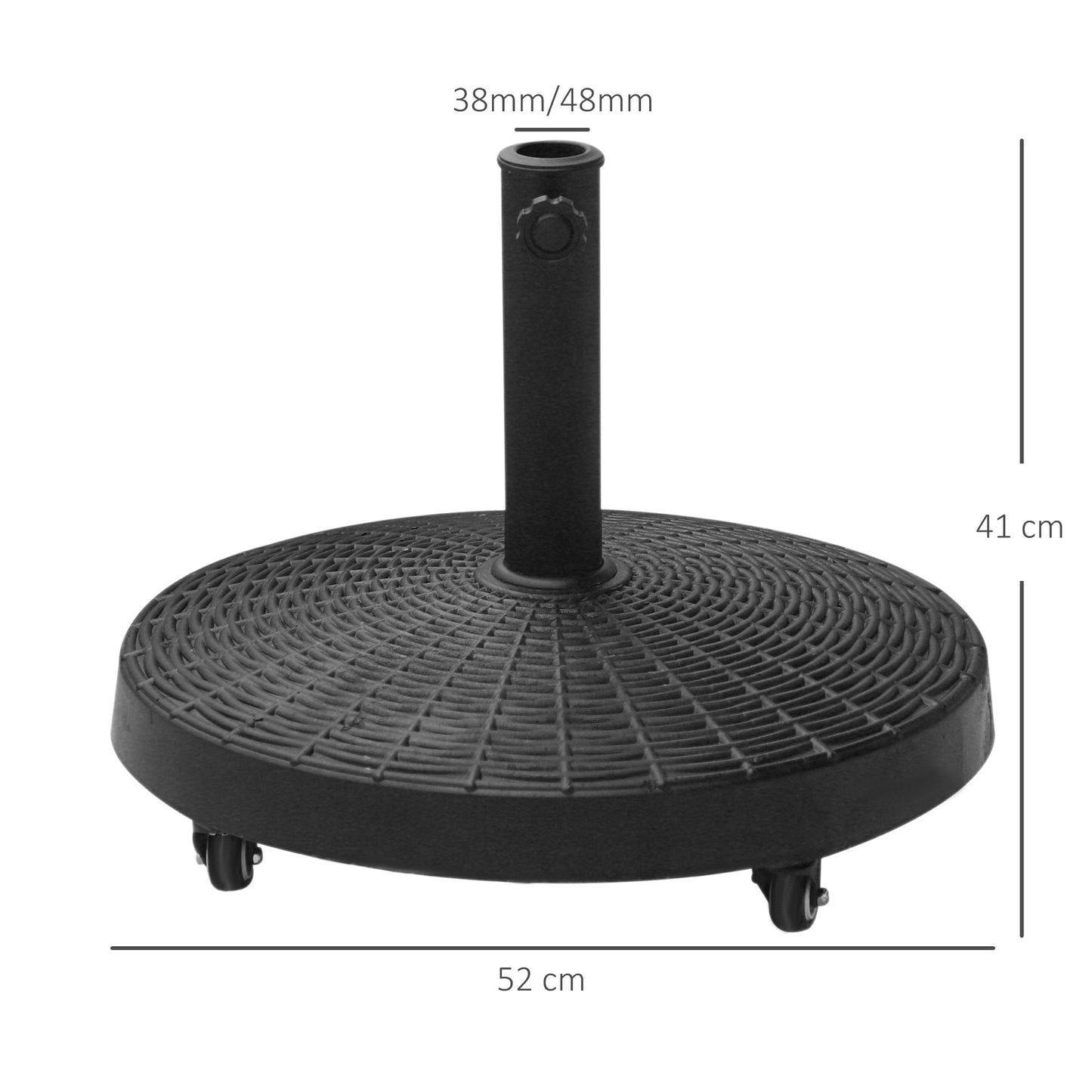 22.7kg Resin Patio Parasol Base Umbrella Stand Weight Deck Garden