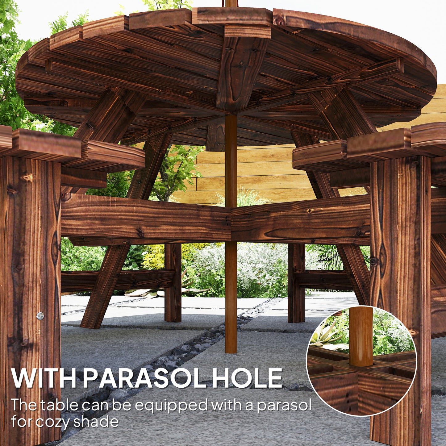 Wooden Garden Dining Set, 8 Seater Patio Furniture Set