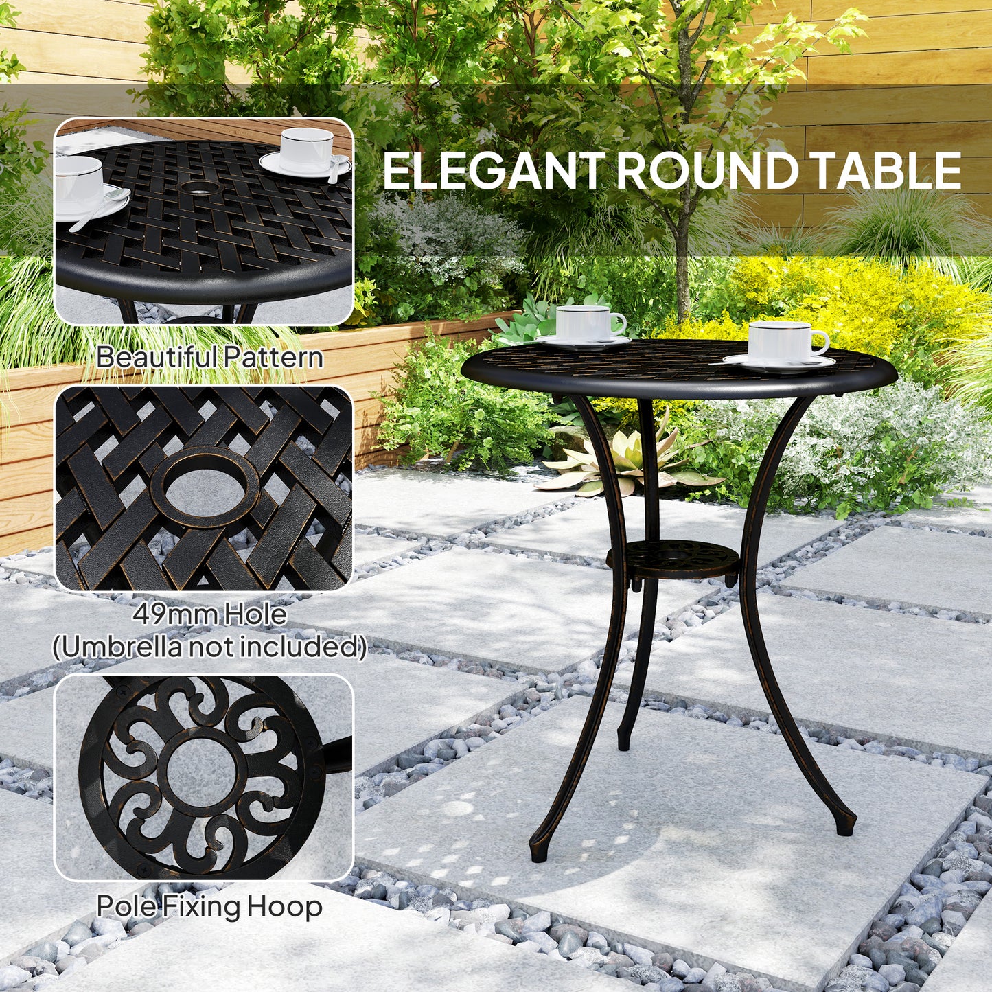 3 Pieces Garden Dining Set for 2