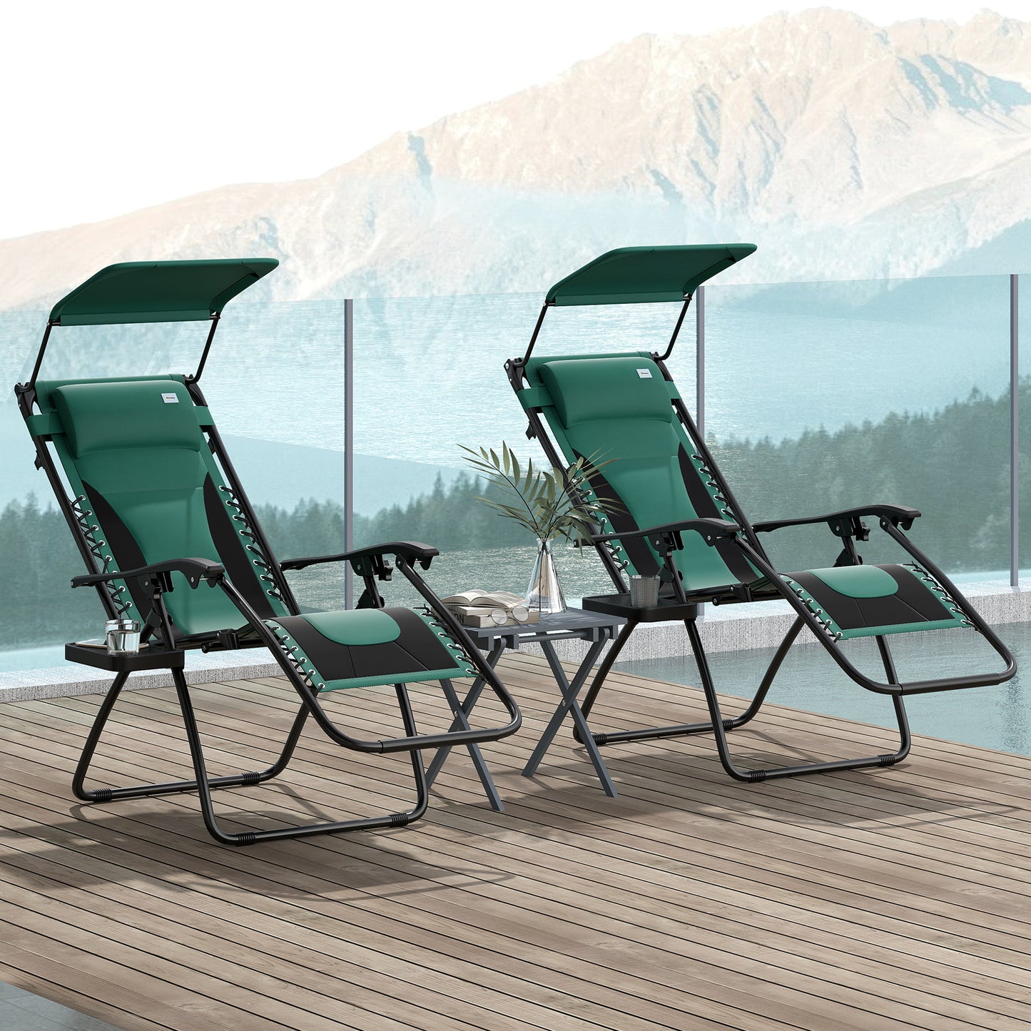 Zero Gravity Lounger Chair Set of 2
