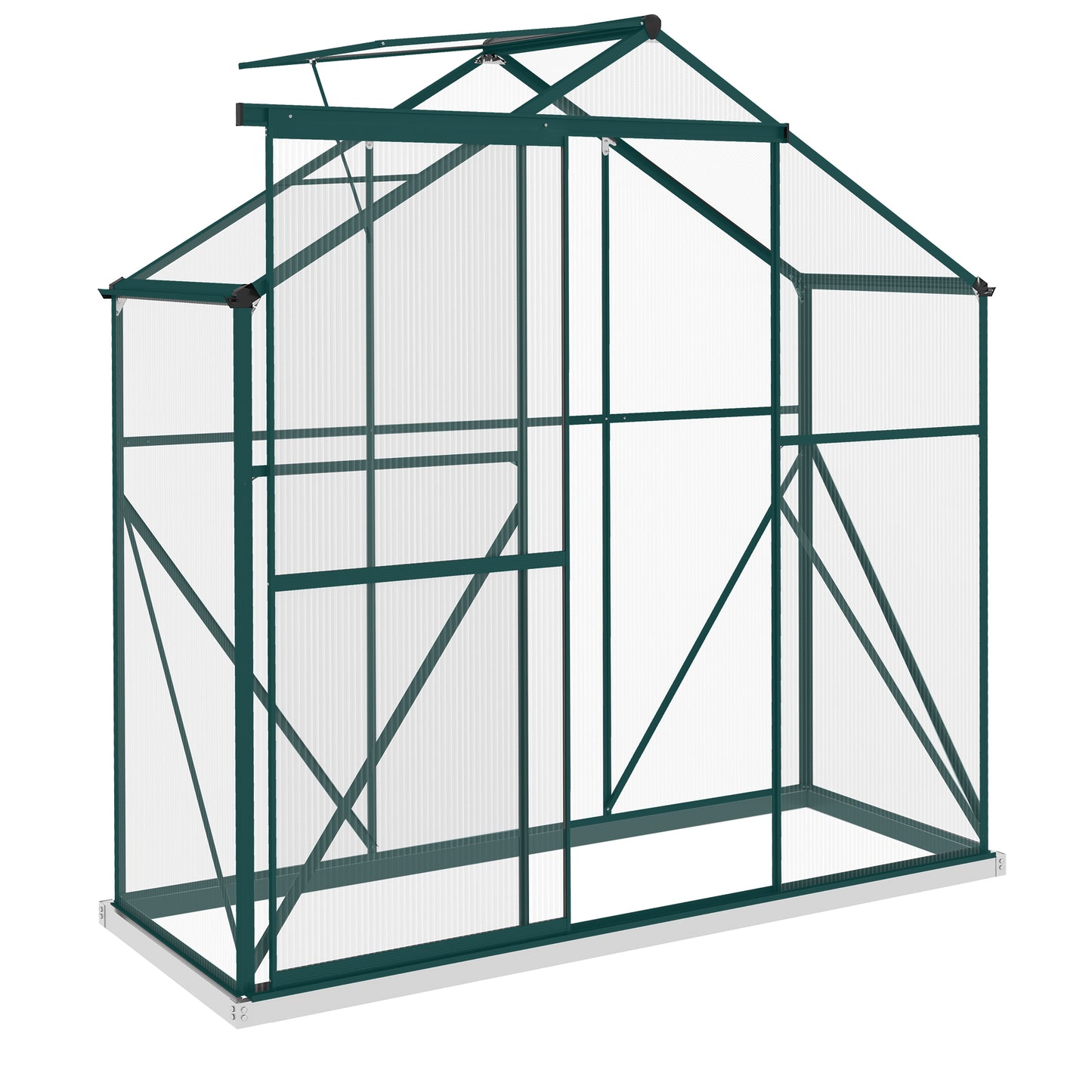 6 x 2.5ft Polycarbonate Greenhouse Walk-In Green House