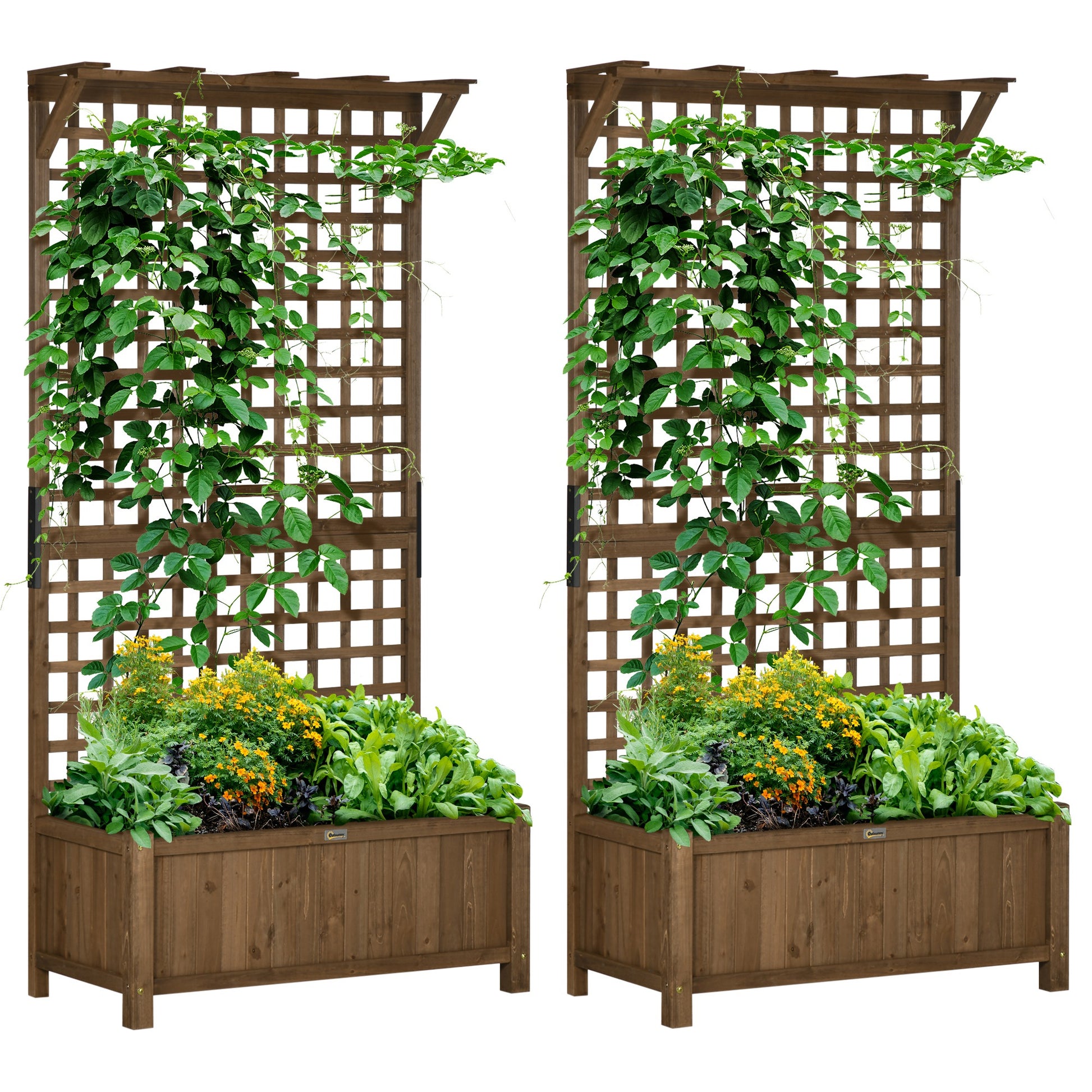 2 Pcs Raised Bed with Drainage Holes