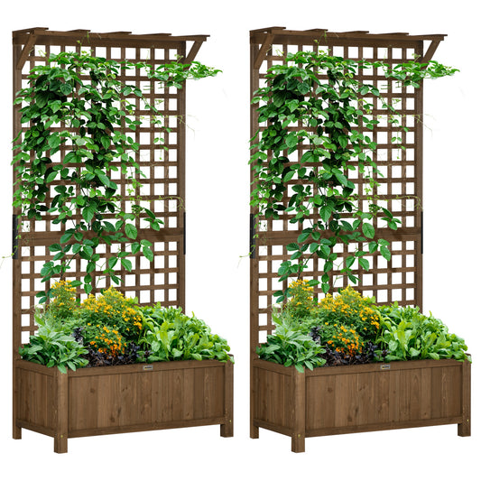 2 Pcs Raised Bed with Drainage Holes