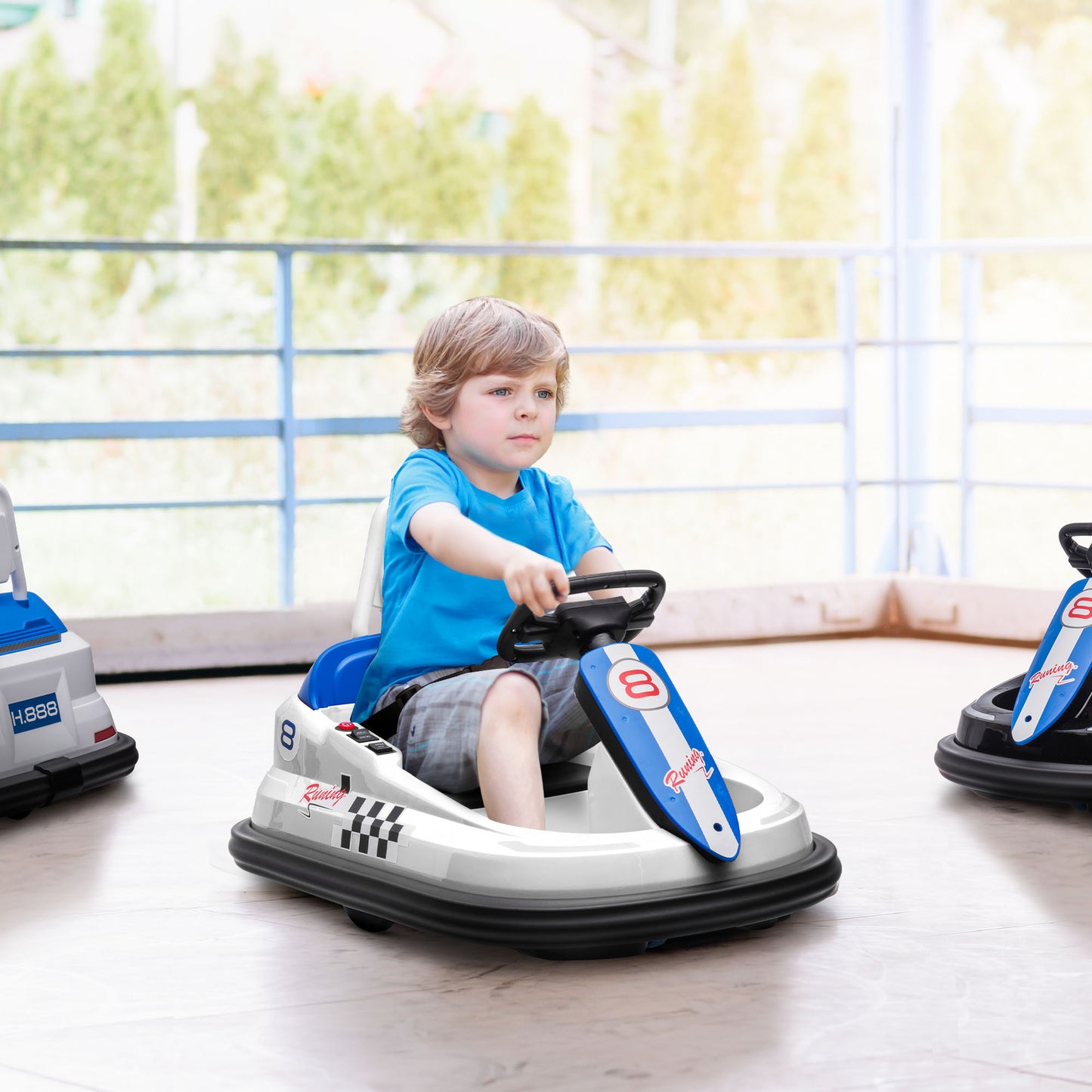 6V Electric Kids Bumper Car, 6V Spin Waltz Car, with Music, Horn