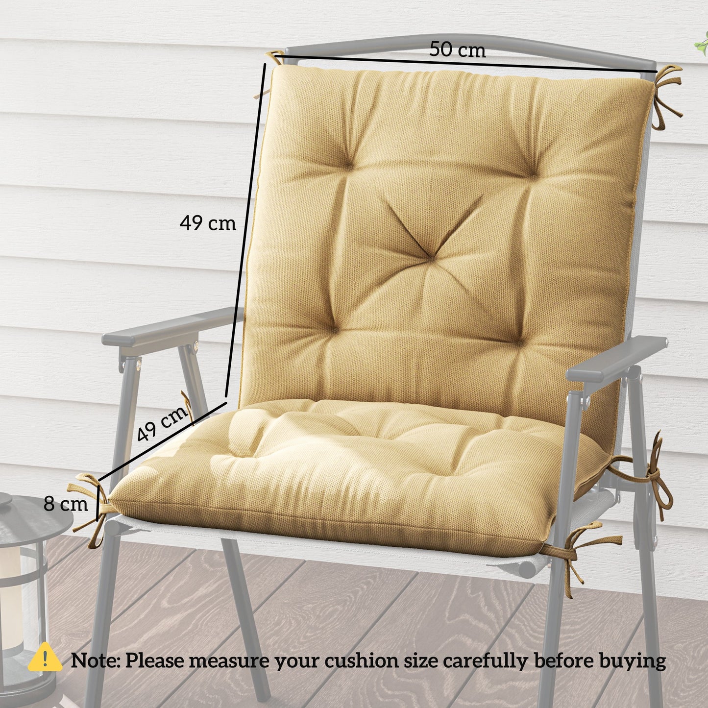 Set of Two Outdoor Seat Cushions