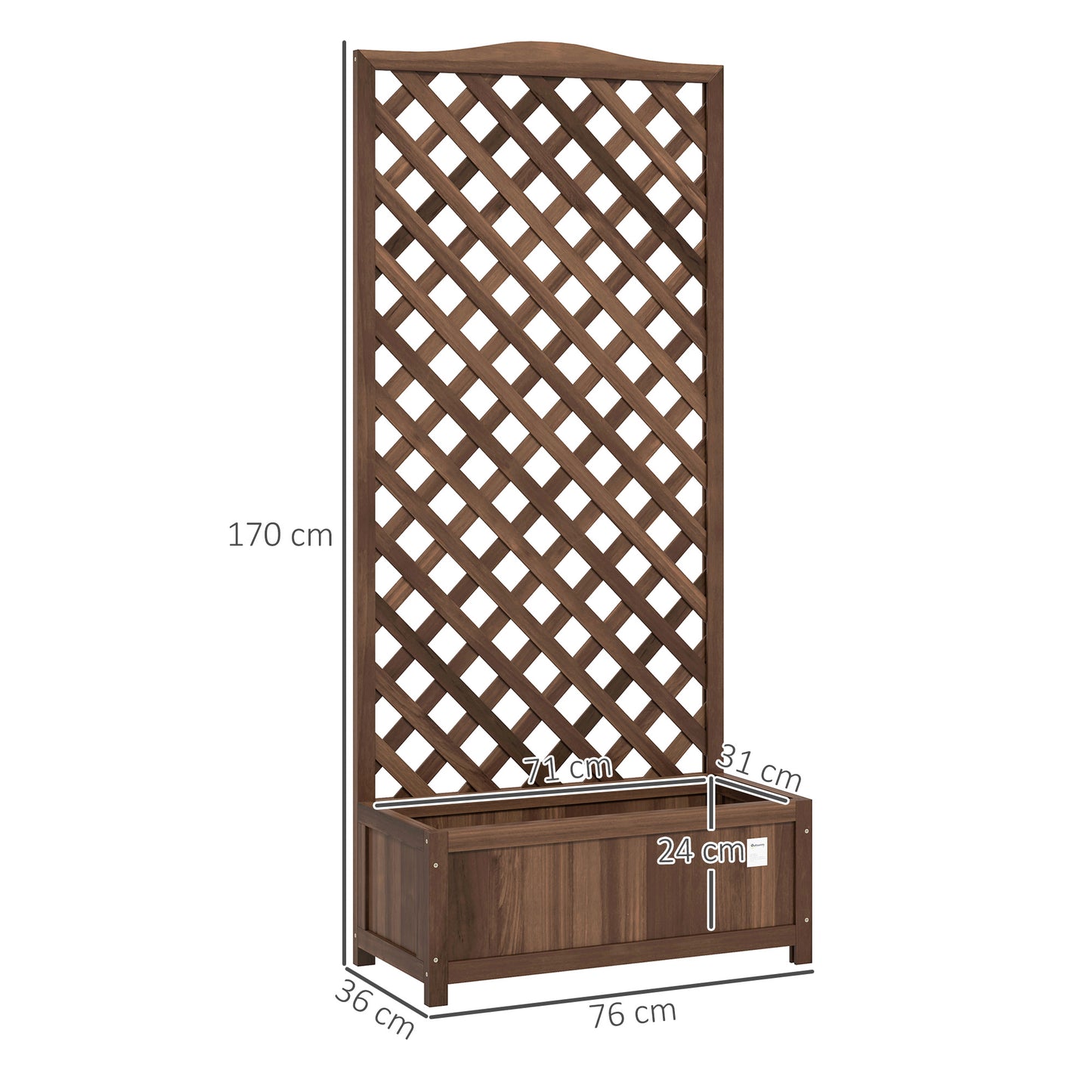 Wooden Planter with Trellis (1)