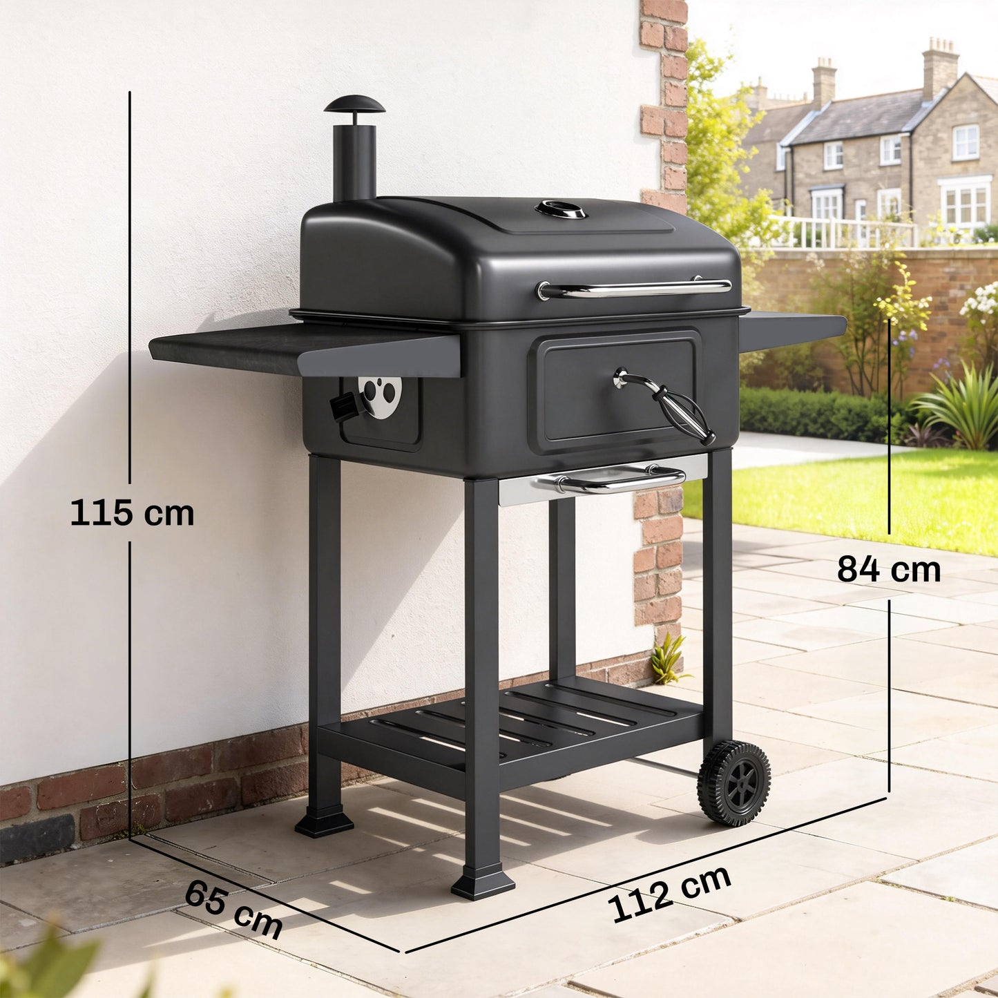 Charcoal BBQ Grill with Adjustable Charcoal Pan