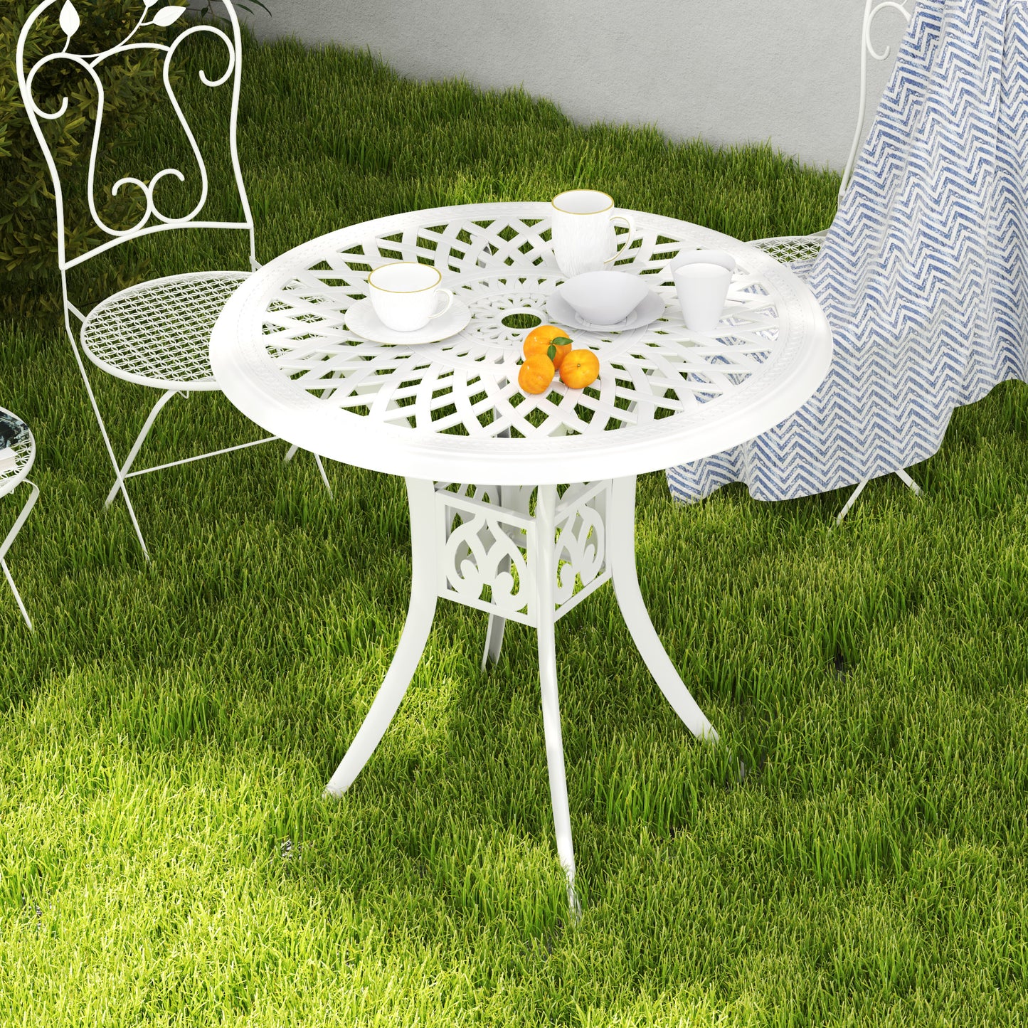 78 cm Round Garden Dining Table