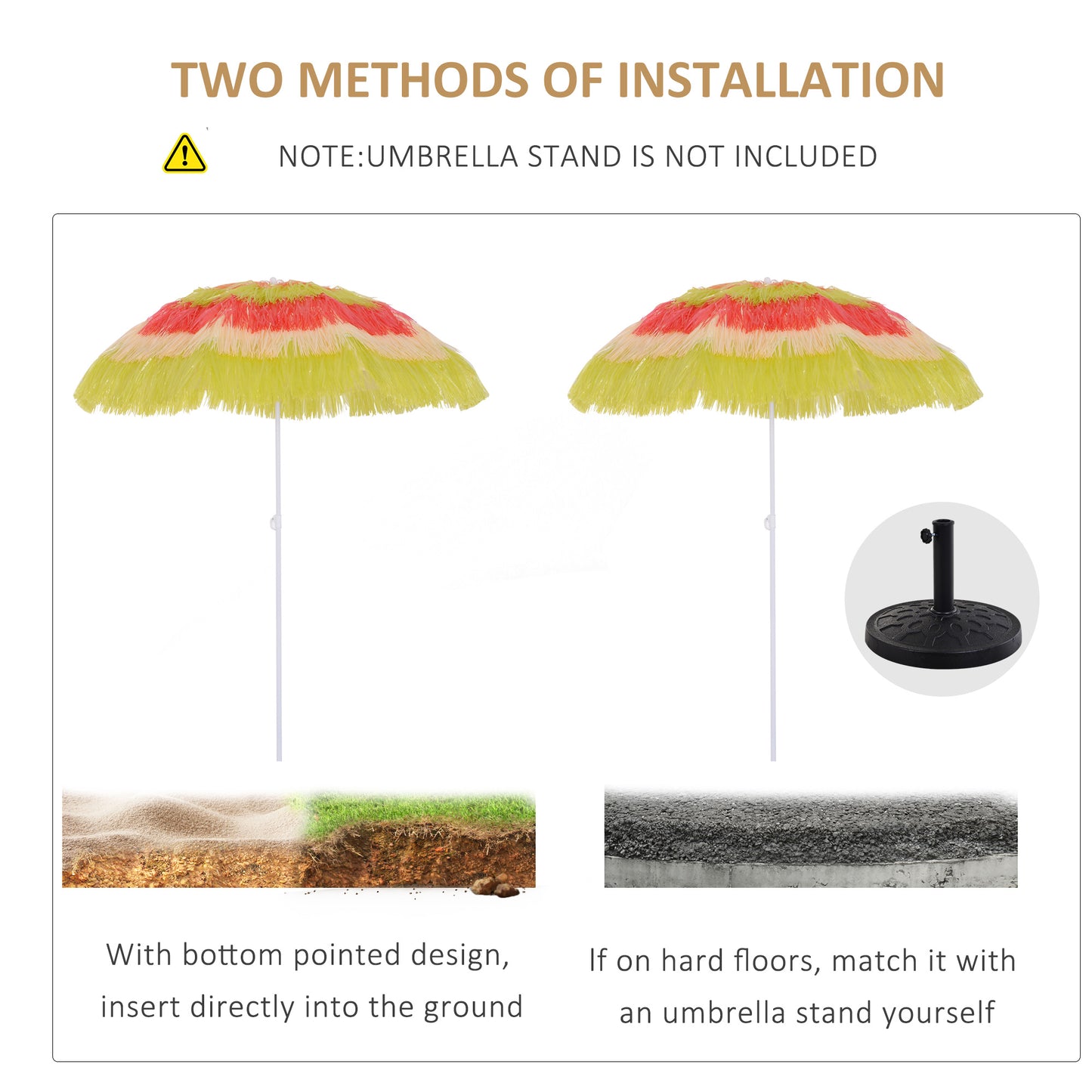 1.6m Garden Hawaii Parasol