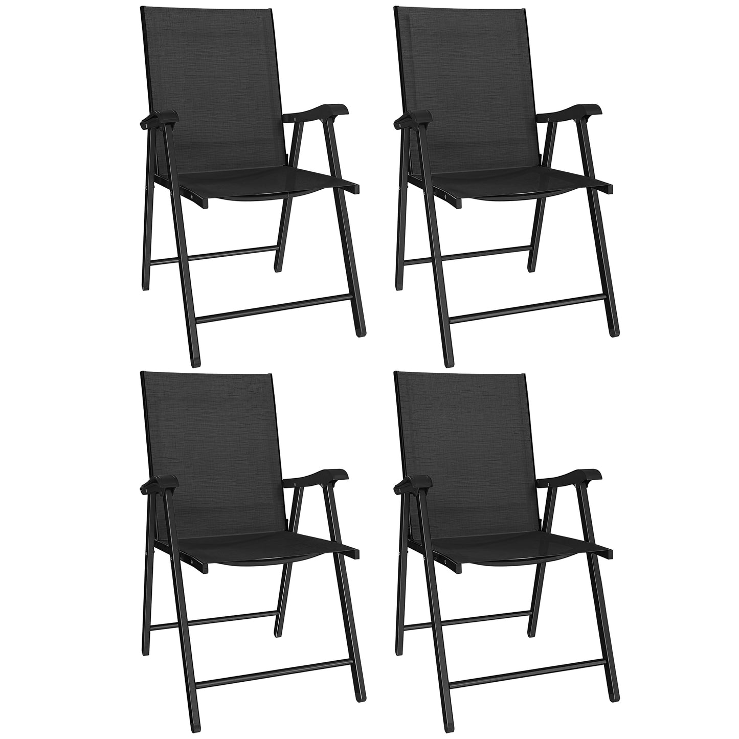 Folding Garden Chairs , Foldable Garden Dining Chairs with High Back