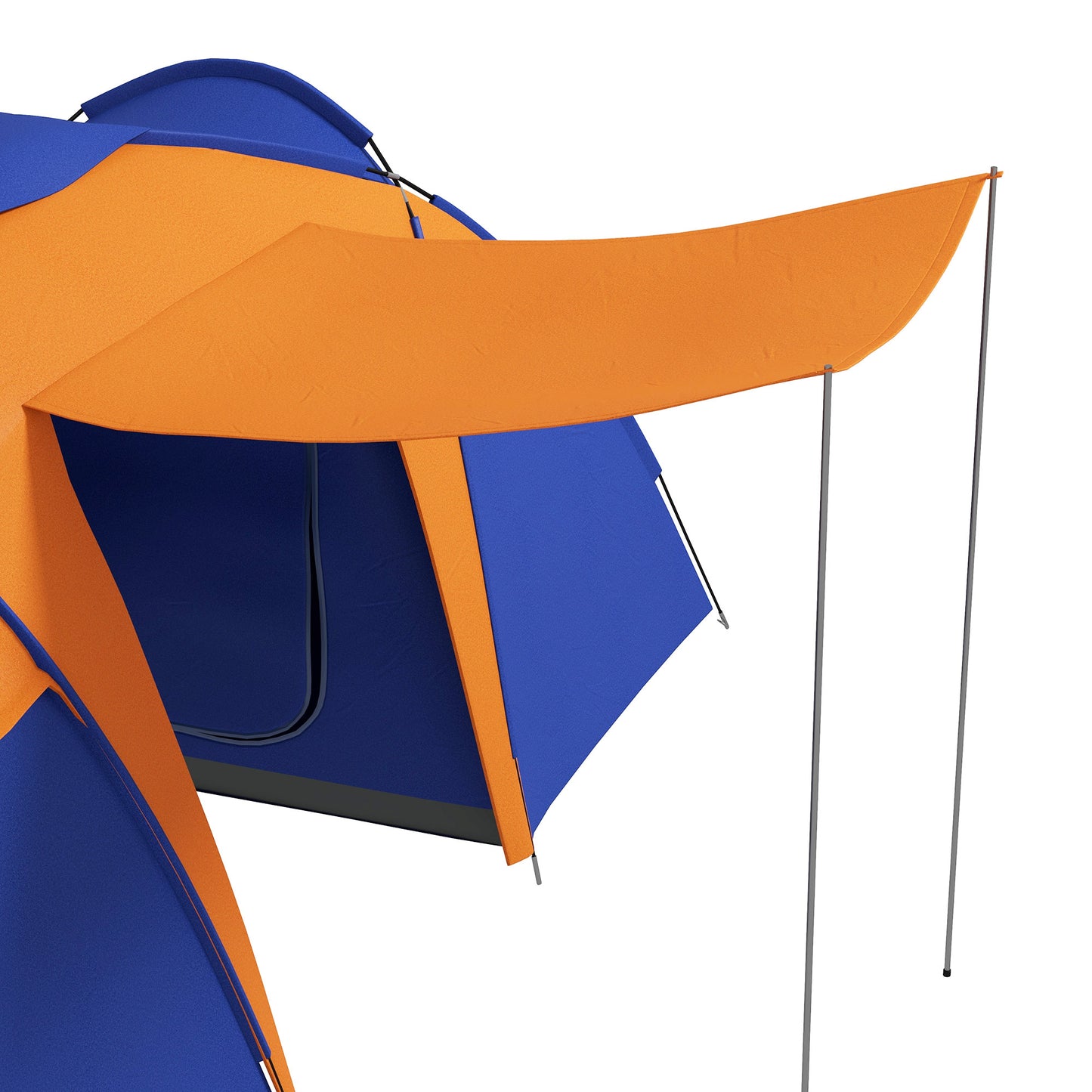 Camping Tent with 2 Bedroom, Living Area and Porch