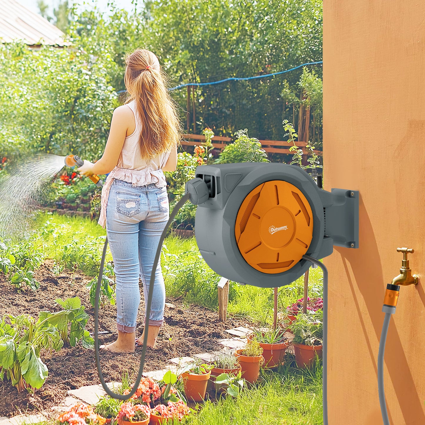 Retractable Hose Reel Wall Mounted