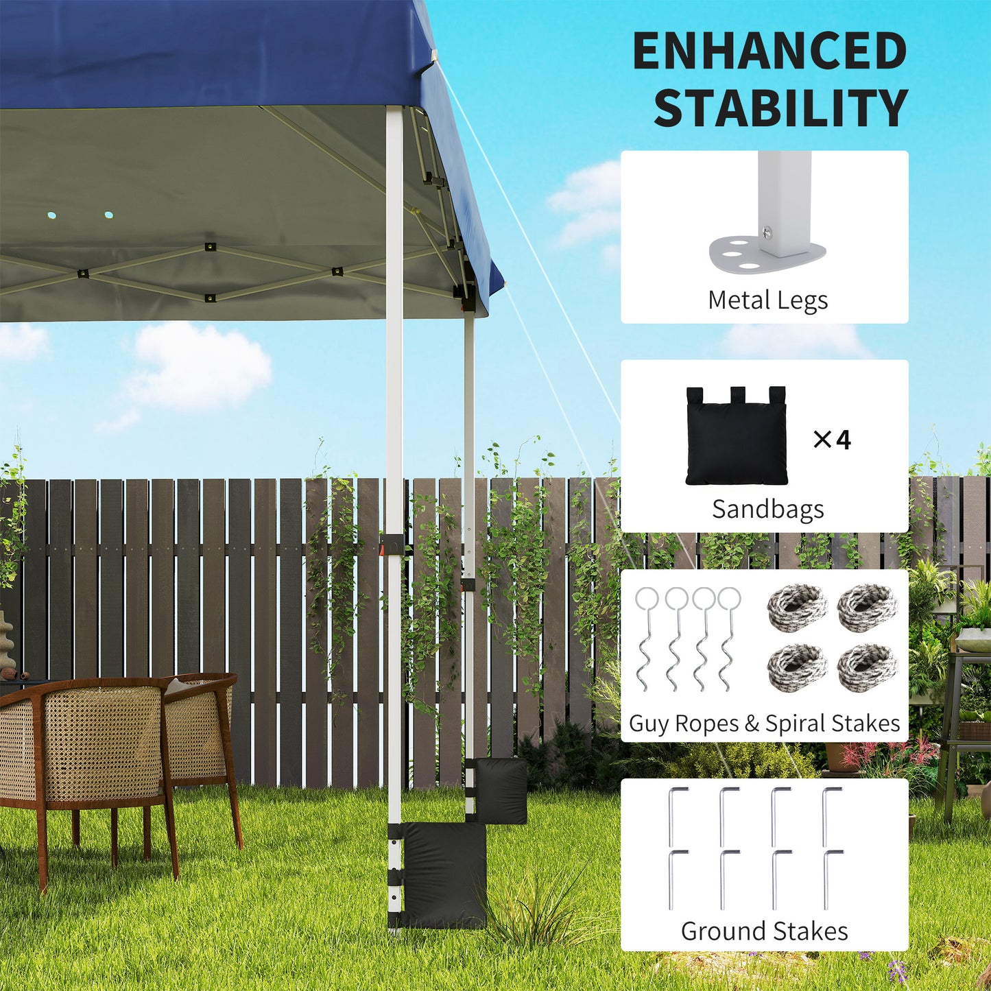 3 x 3 m Pop Up Gazebo with Wheels