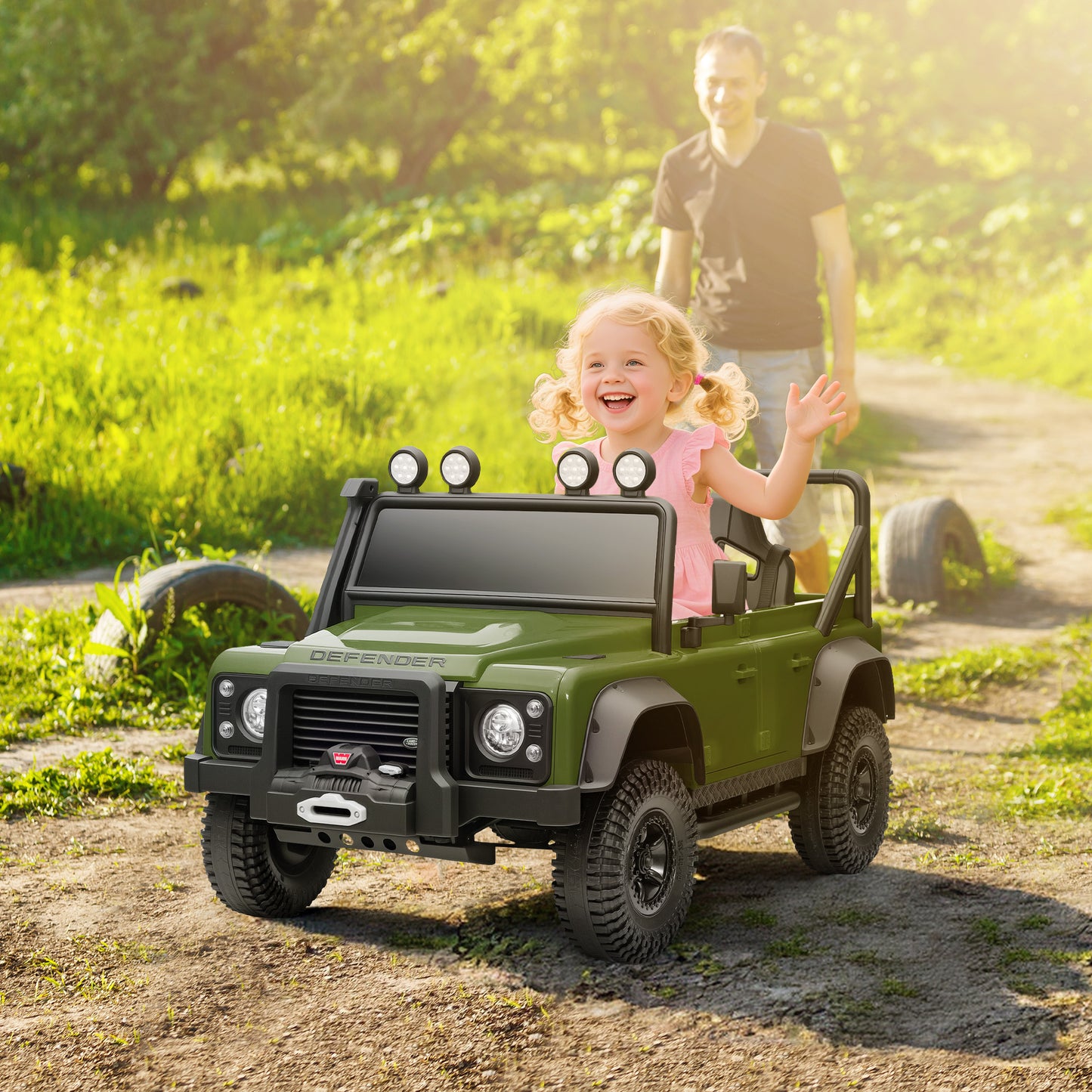 Kids Ride On Car with Remote Control, Music, Horn