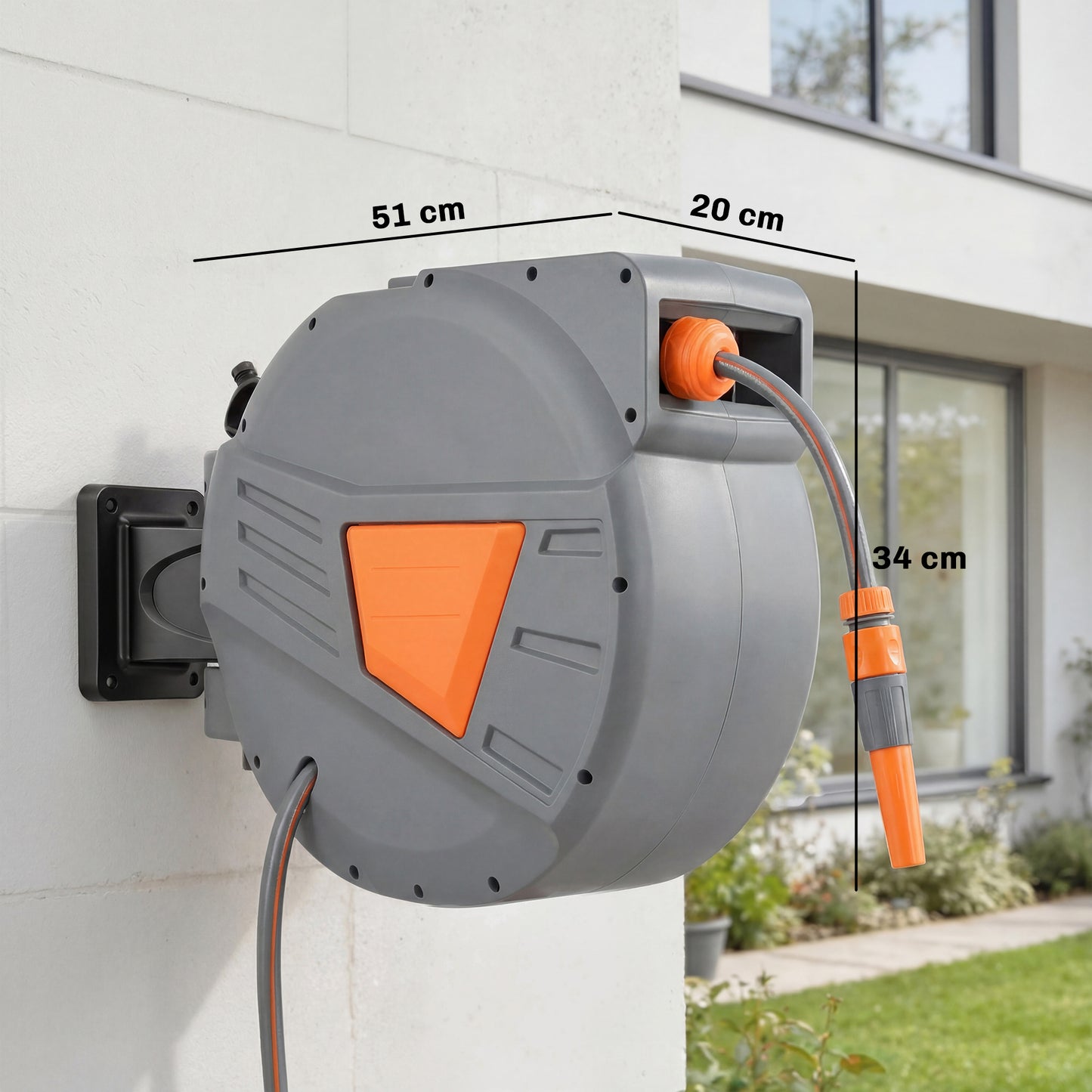 Retractable Hose Reel Wall Mounted (3)