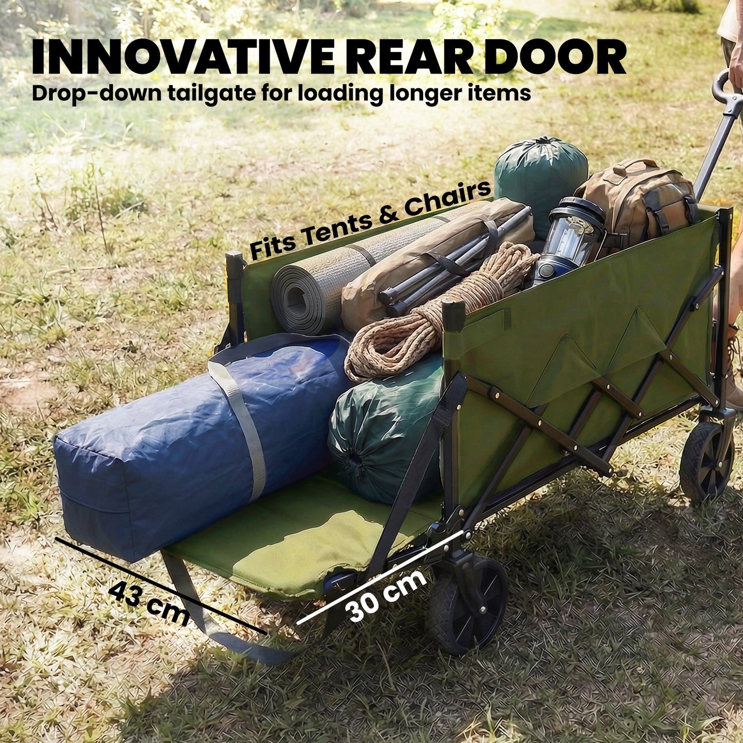 60L Foldable Festival Trolley on Wheels