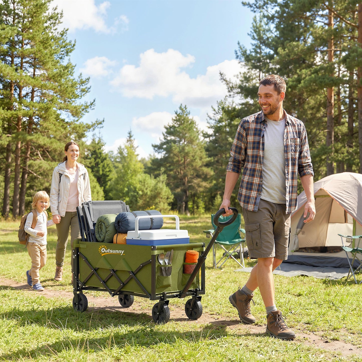 60L Foldable Festival Trolley on Wheels