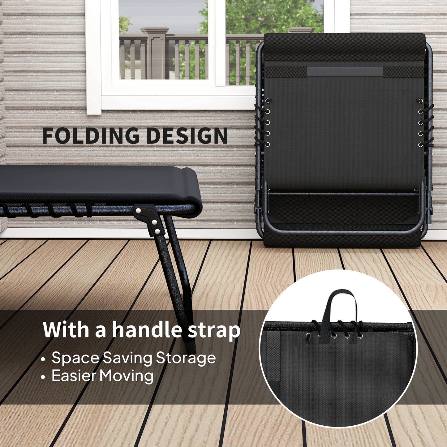 Set of Two Reclining Sun Loungers (3)