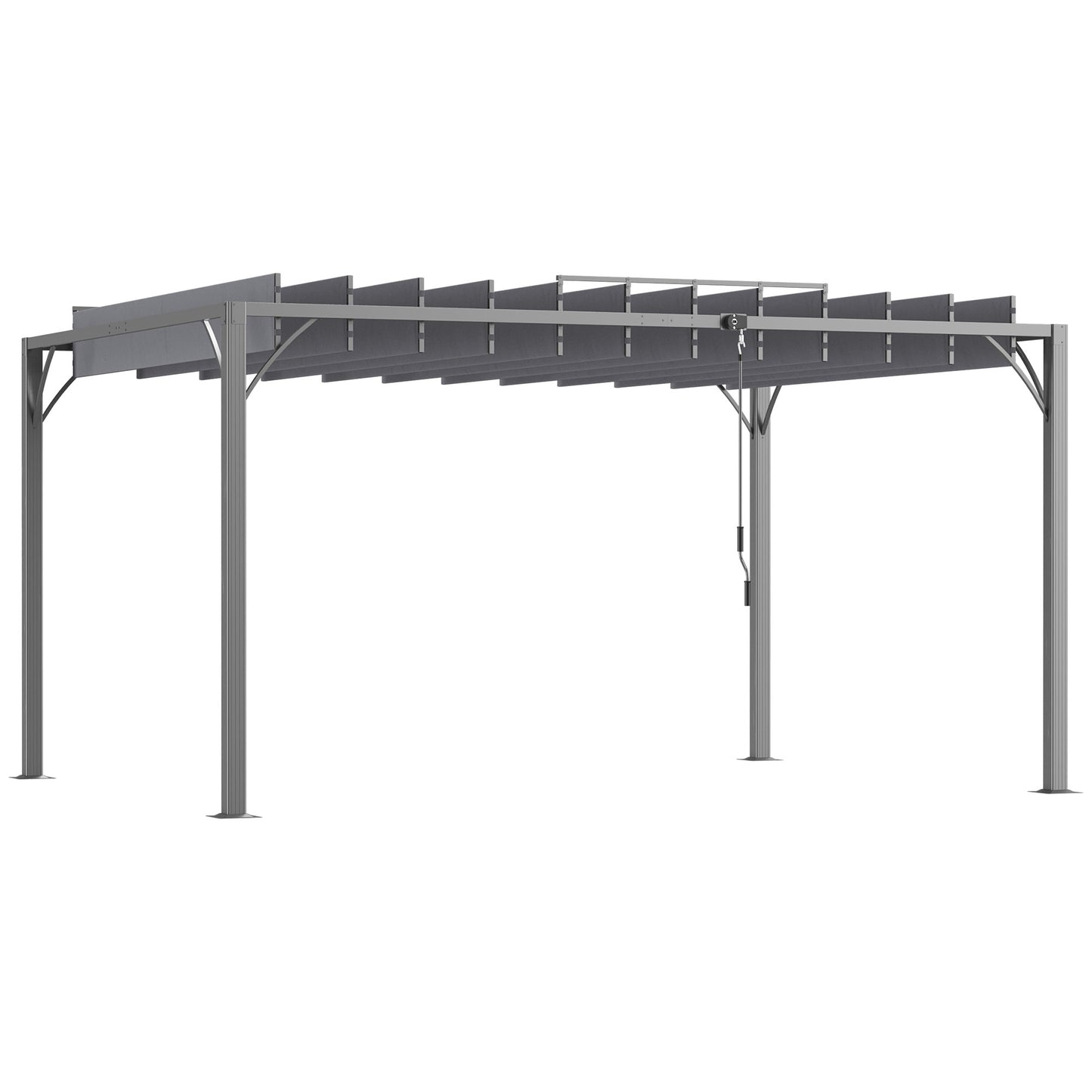 4 x 3(m) Outdoor Pergola with Retractable Roof