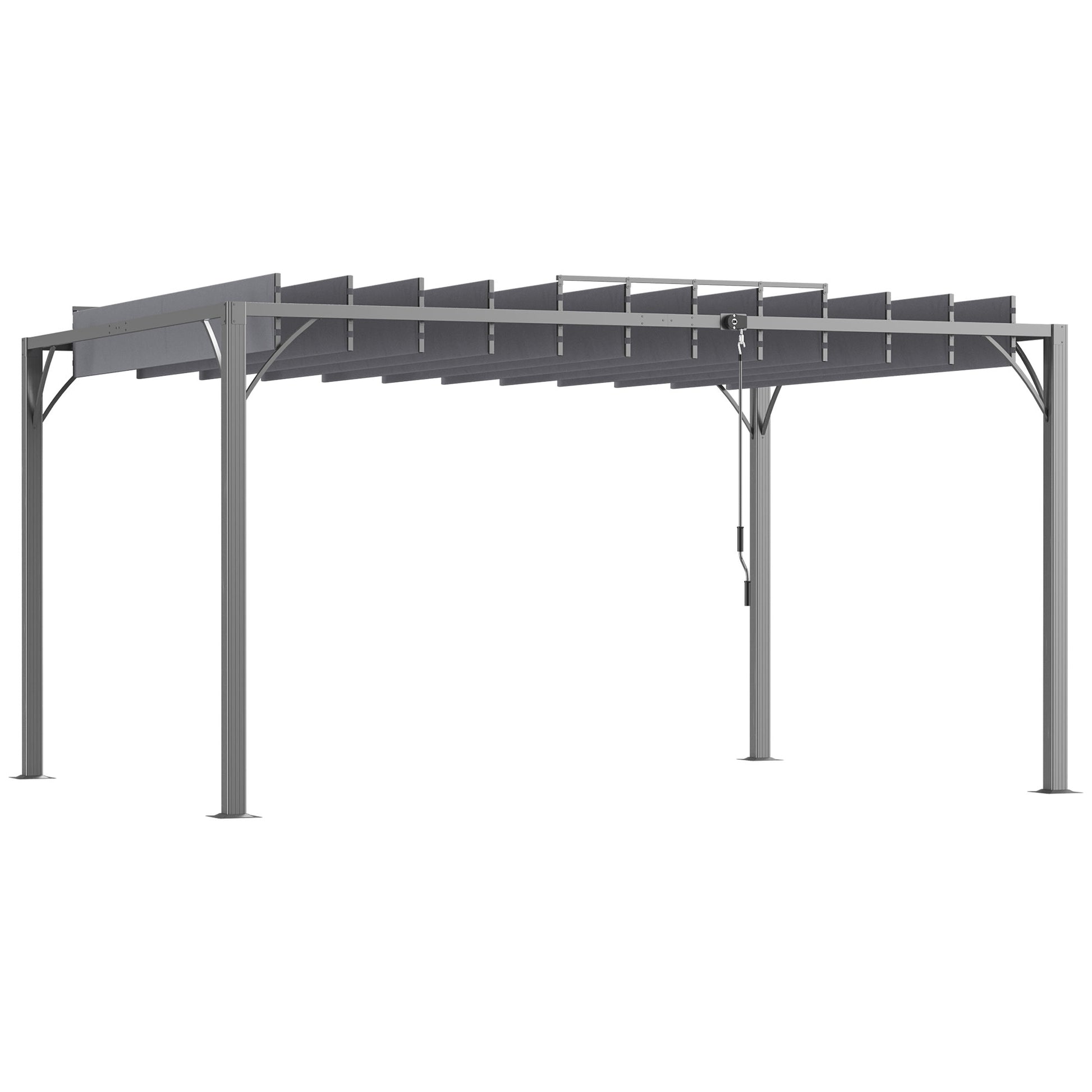 4 x 3(m) Outdoor Pergola with Retractable Roof