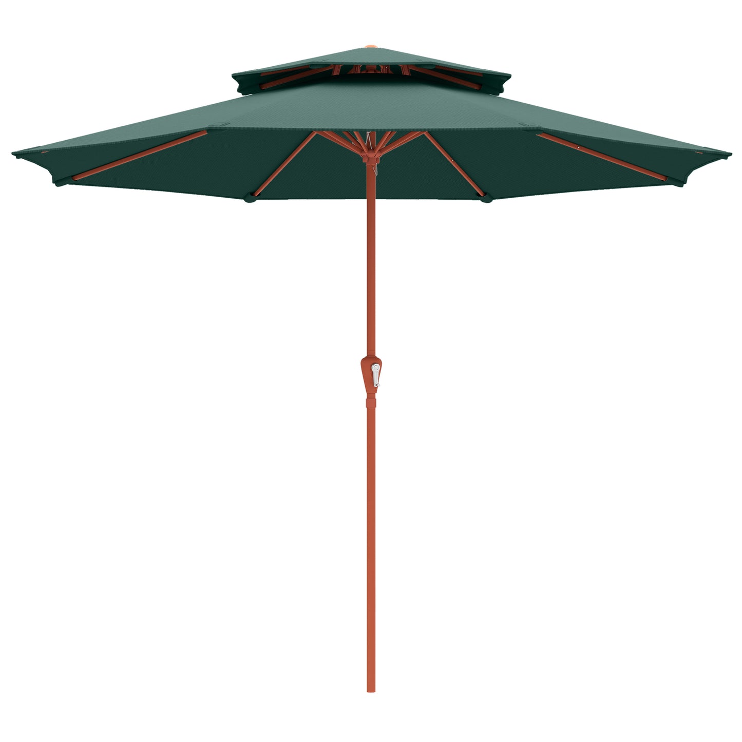 2.7 m Garden Parasol with Double Top Outdoor Market Table Umbrella