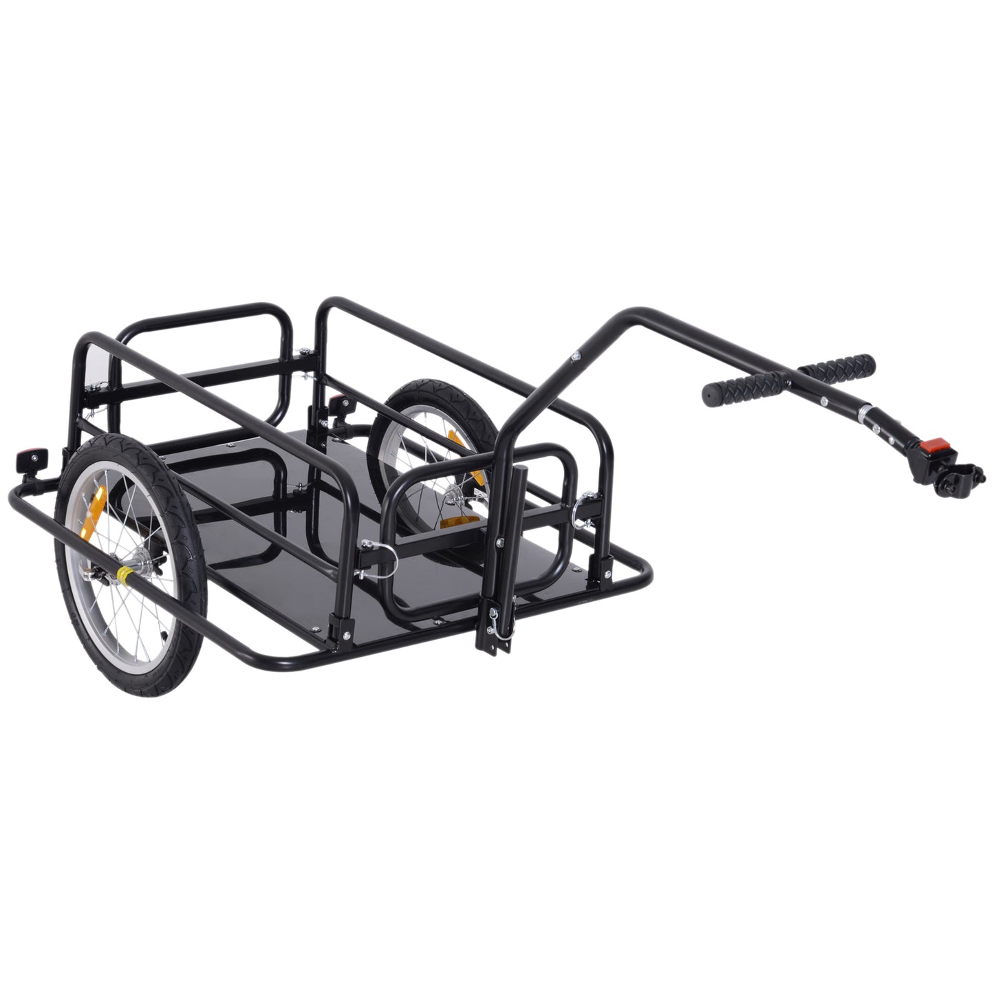 Bike Cargo Trailer Bicycle Trailer Cargo Storage Cart w/ Hitch