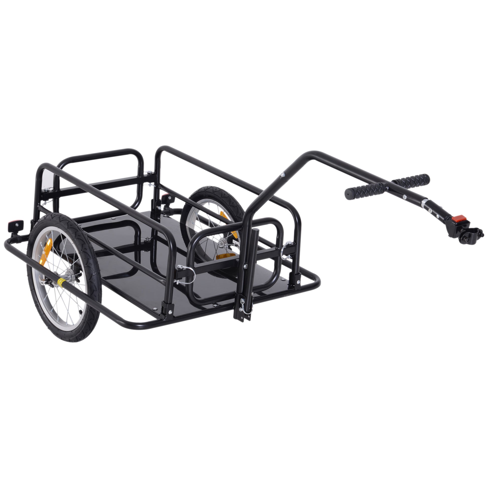 Bike Cargo Trailer Bicycle Trailer Cargo Storage Cart w/ Hitch