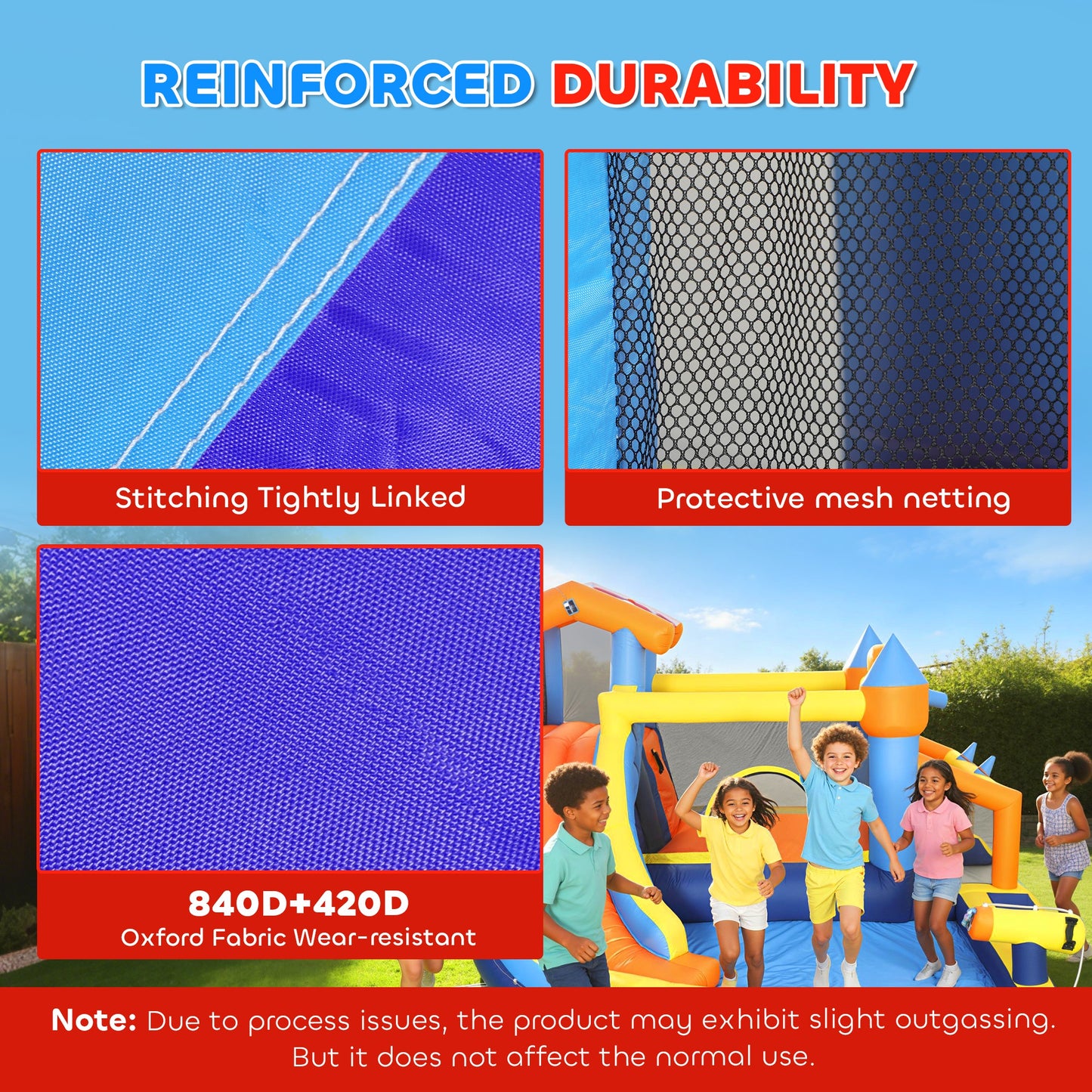Bouncy Castle for Kids, Inflatable Bounce House with Slide