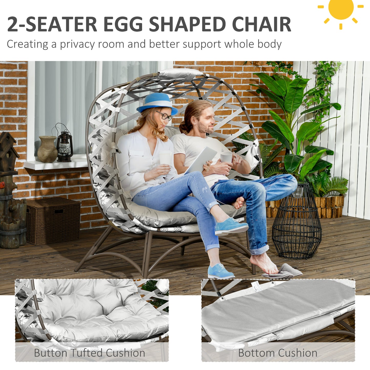 2 Seater Egg Chair Outdoor
