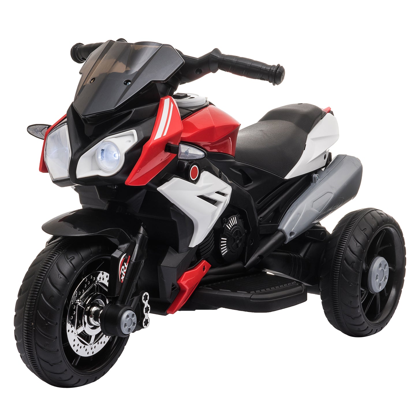 Kids Electric Motorcycle Ride-On Toy, with Three Wheels, Music, Horn