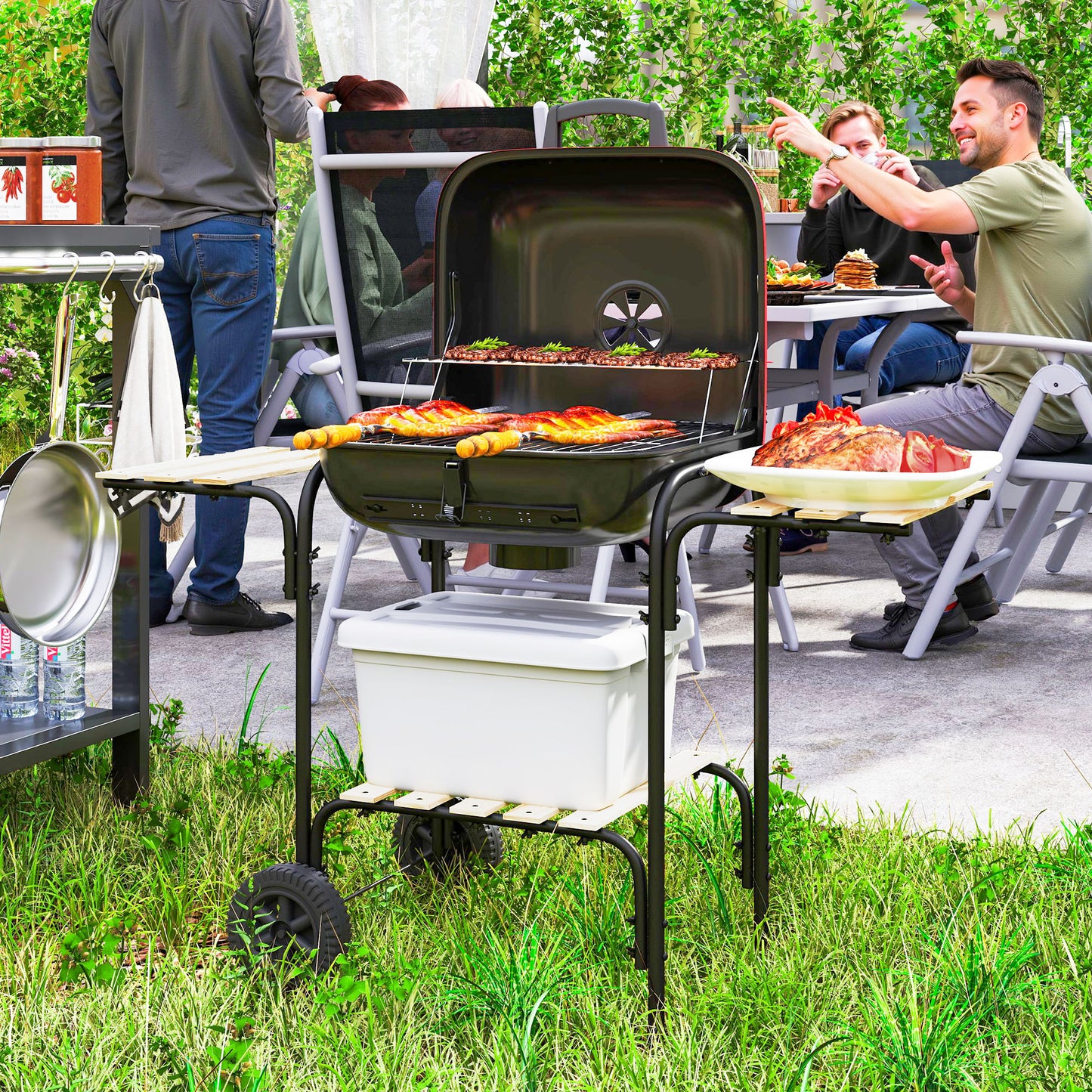 Charcoal Barbecue Grill Portable BBQ Grill