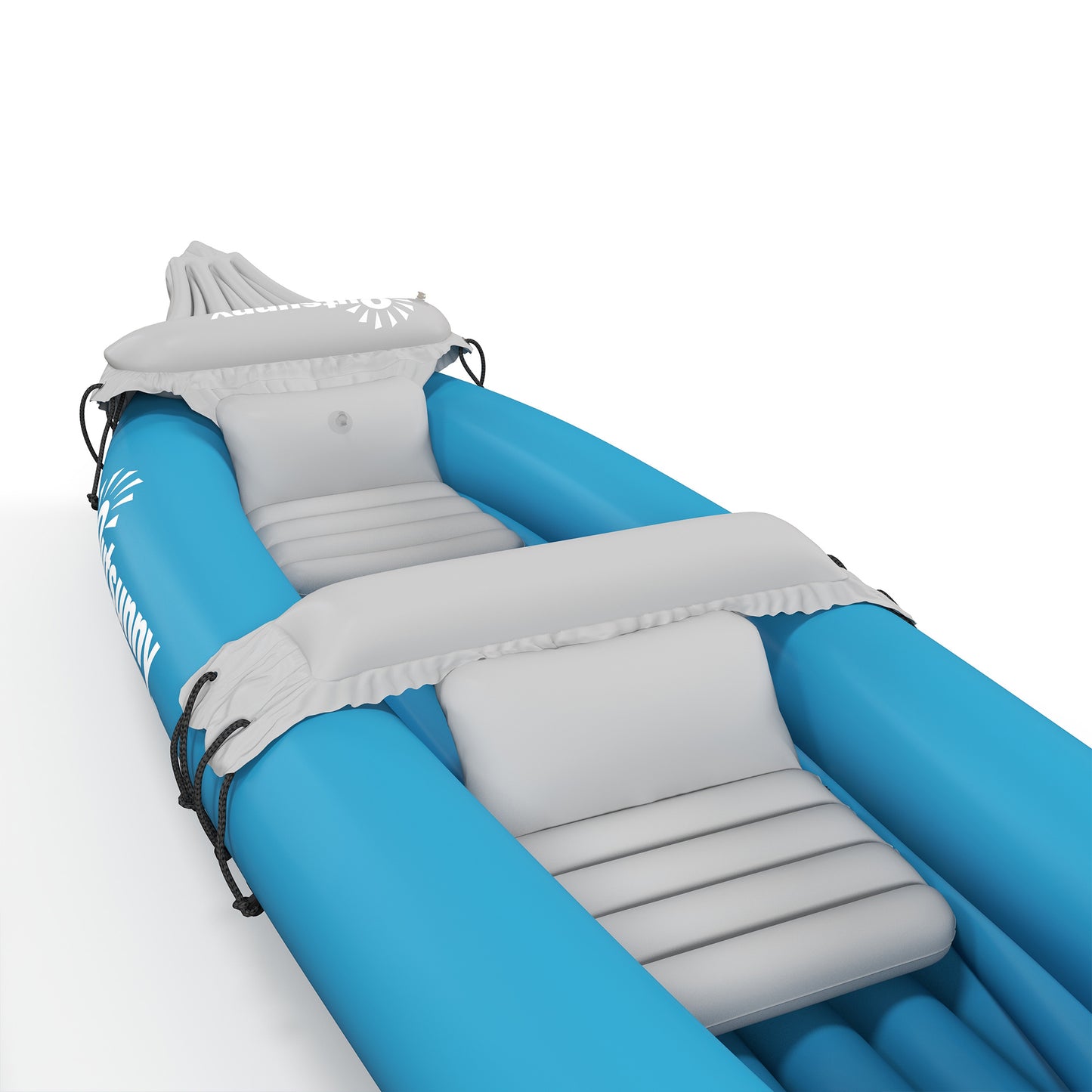 Inflatable Kayak, Two-Person Inflatable Canoe Boat Set with Air Pump