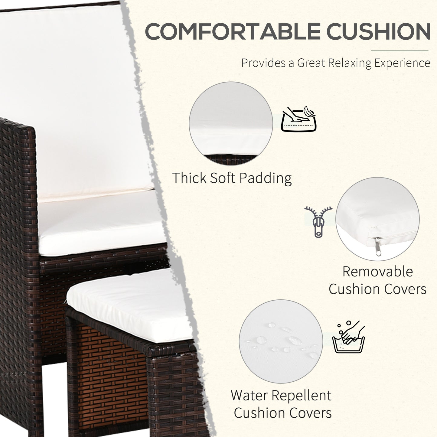 2 Seater Rattan Cube Garden Furniture Set