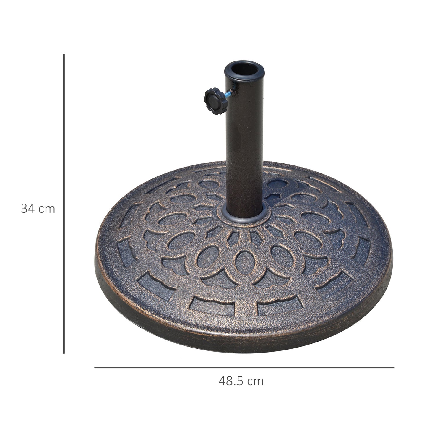 14kg Round Garden Parasol Base Holder Decorative Resin Market