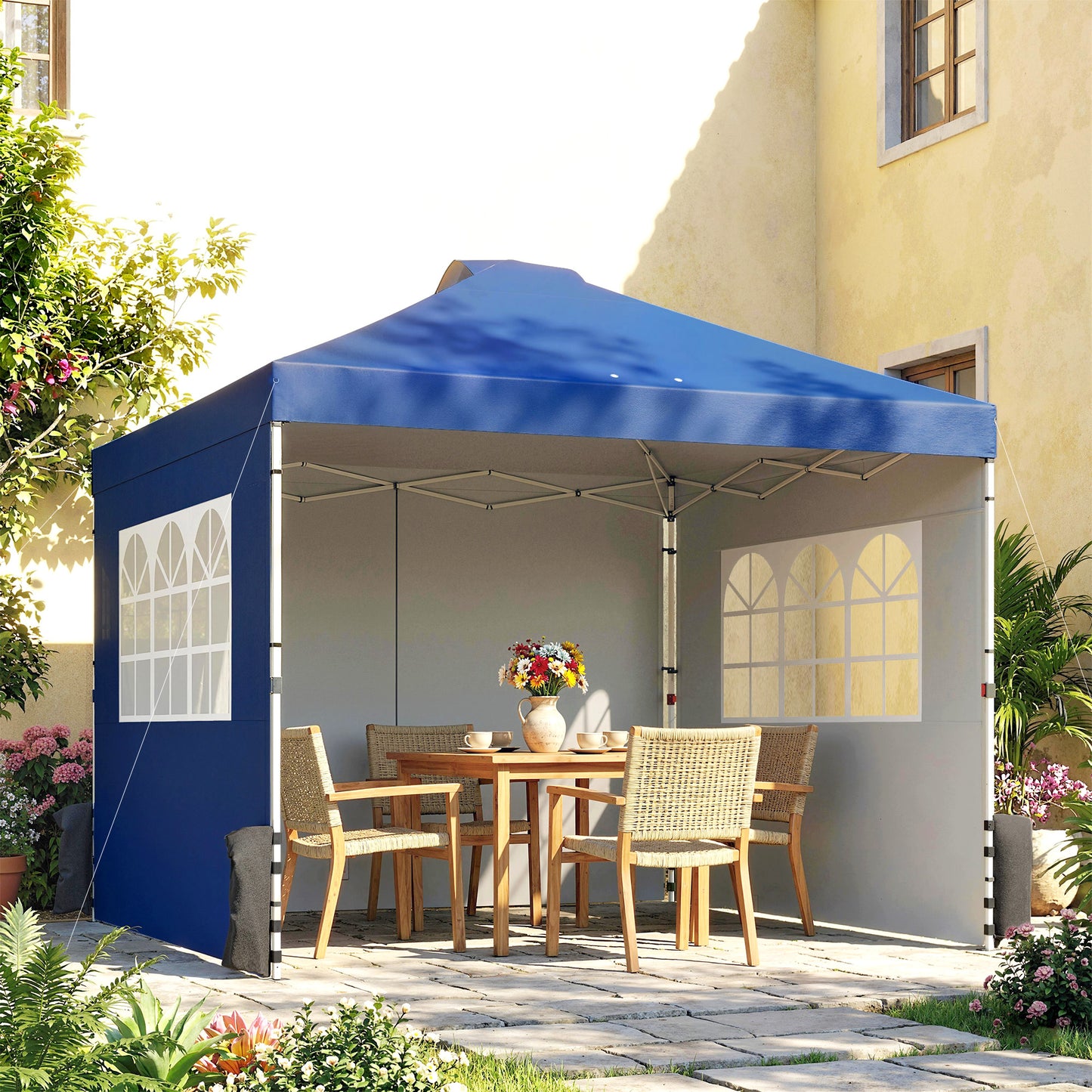 Pop Up Gazebo Waterproof Height Adjustable Canopy