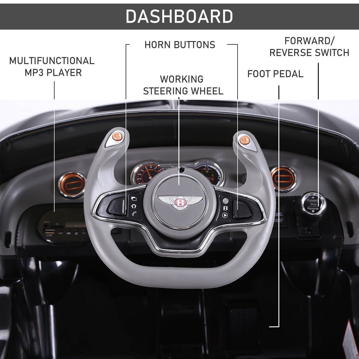 Bentley GT Licensed 12V Electric Car for Kids