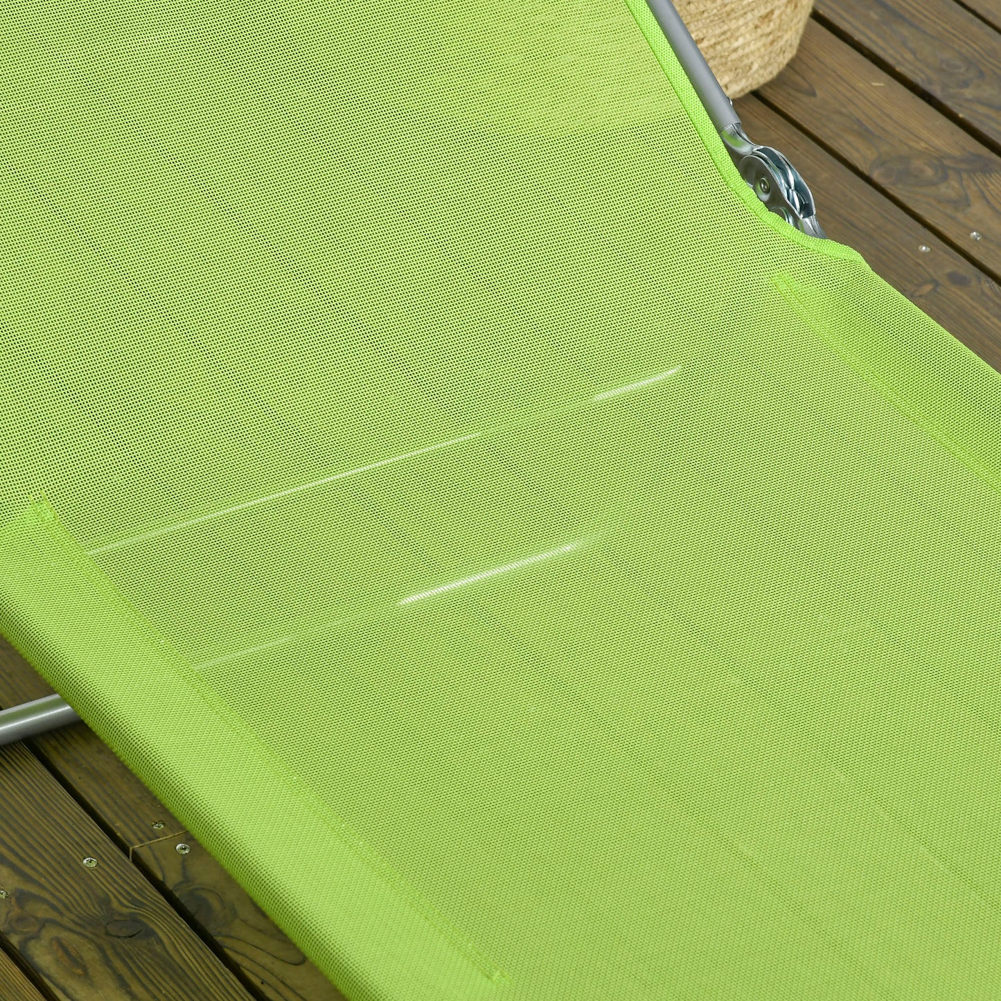 Set of Two Steel Frame Sun Loungers, with Reclining Backs