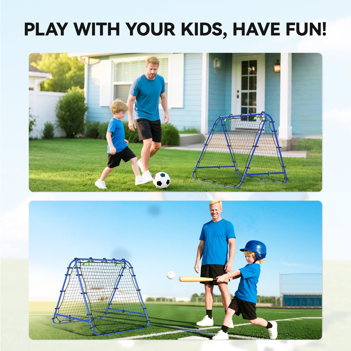 Double Sided Football Rebounder Net